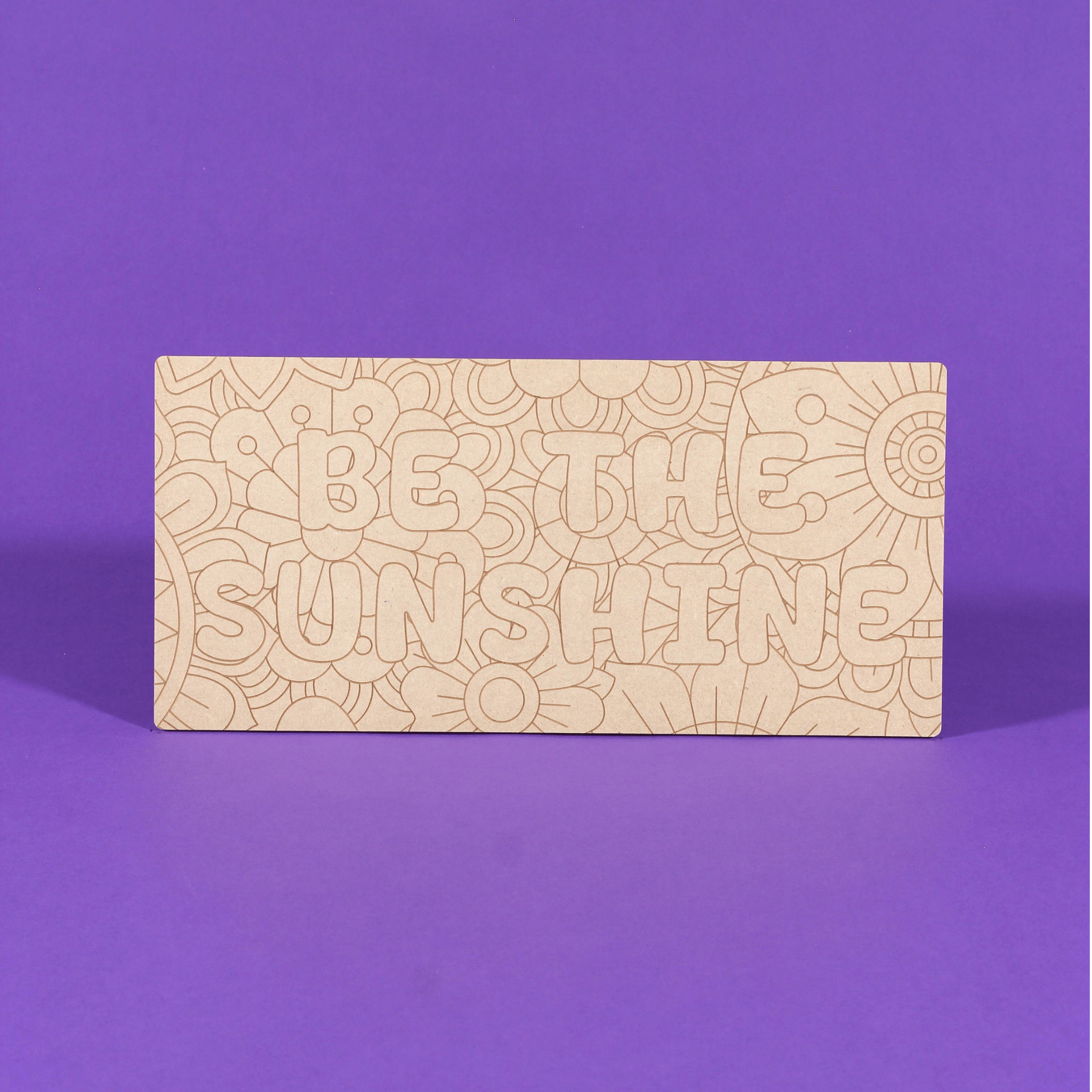 Be The Sunshine Engraved Quote Art Board
