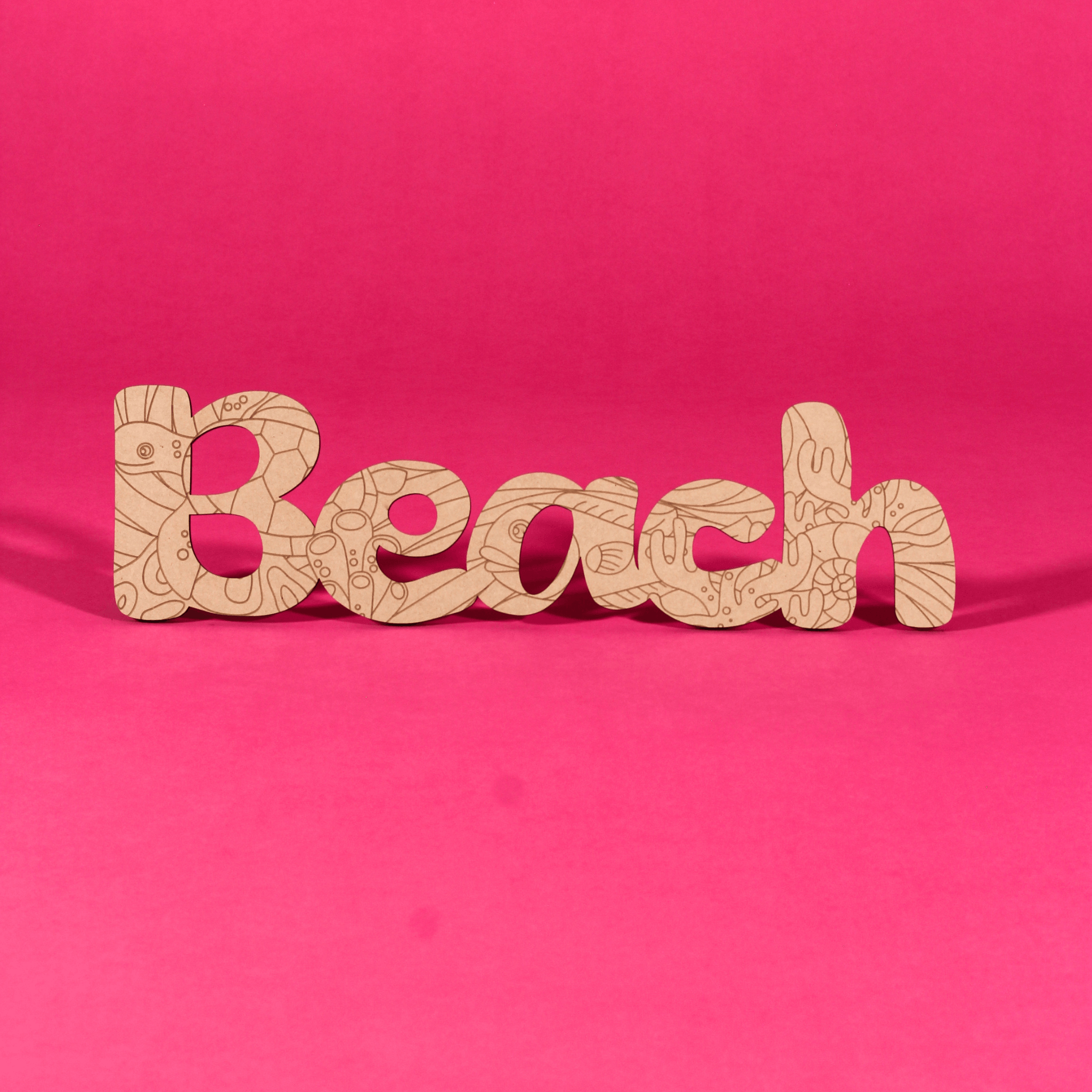 "Beach" Engraved MDF Art Board
