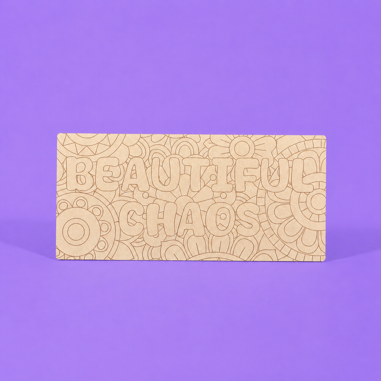 Beautiful Chaos Engraved Quote Art Board