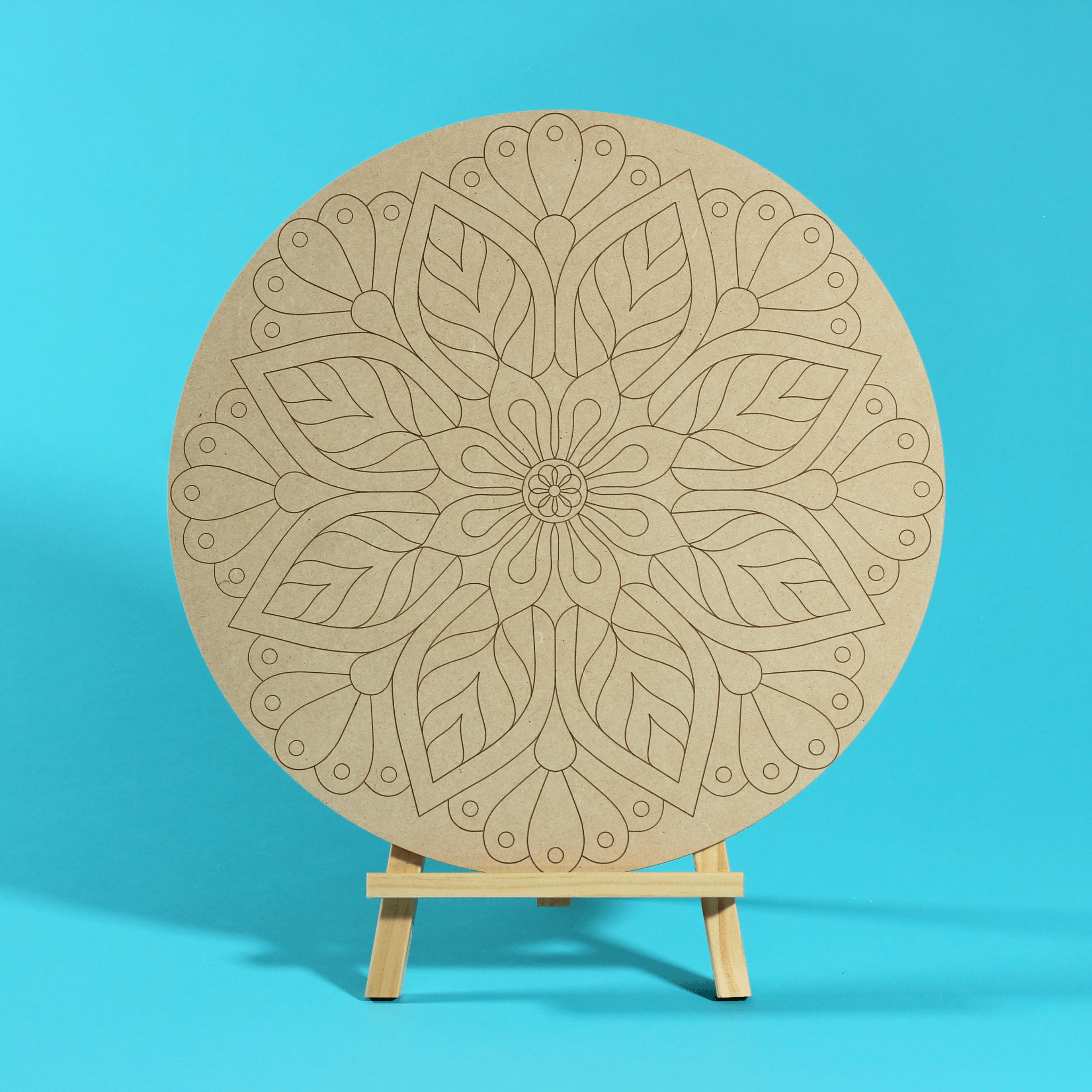"Bloom" Mandala Engraved Circle Art Board