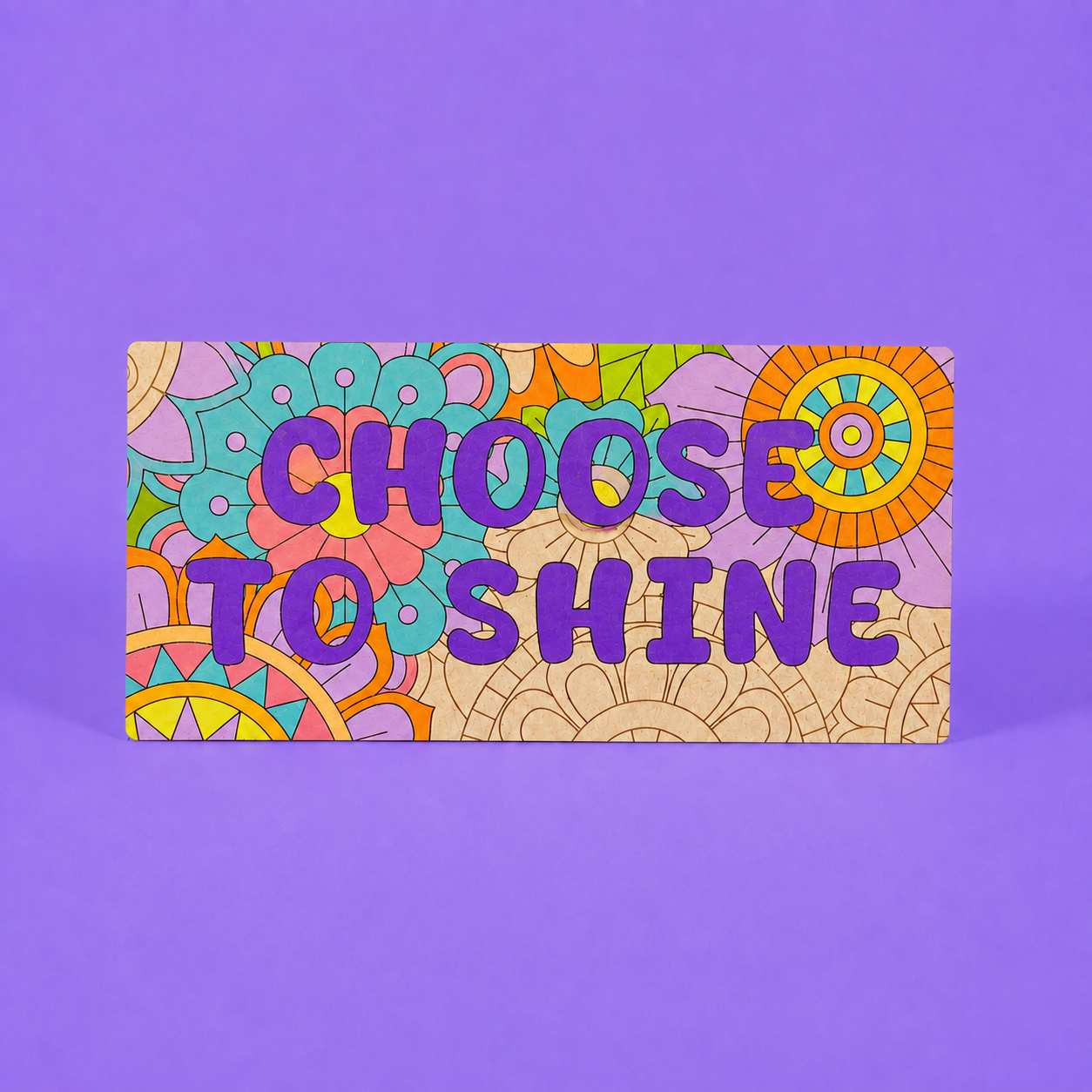 Choose To Shine Engraved Quote Art Board