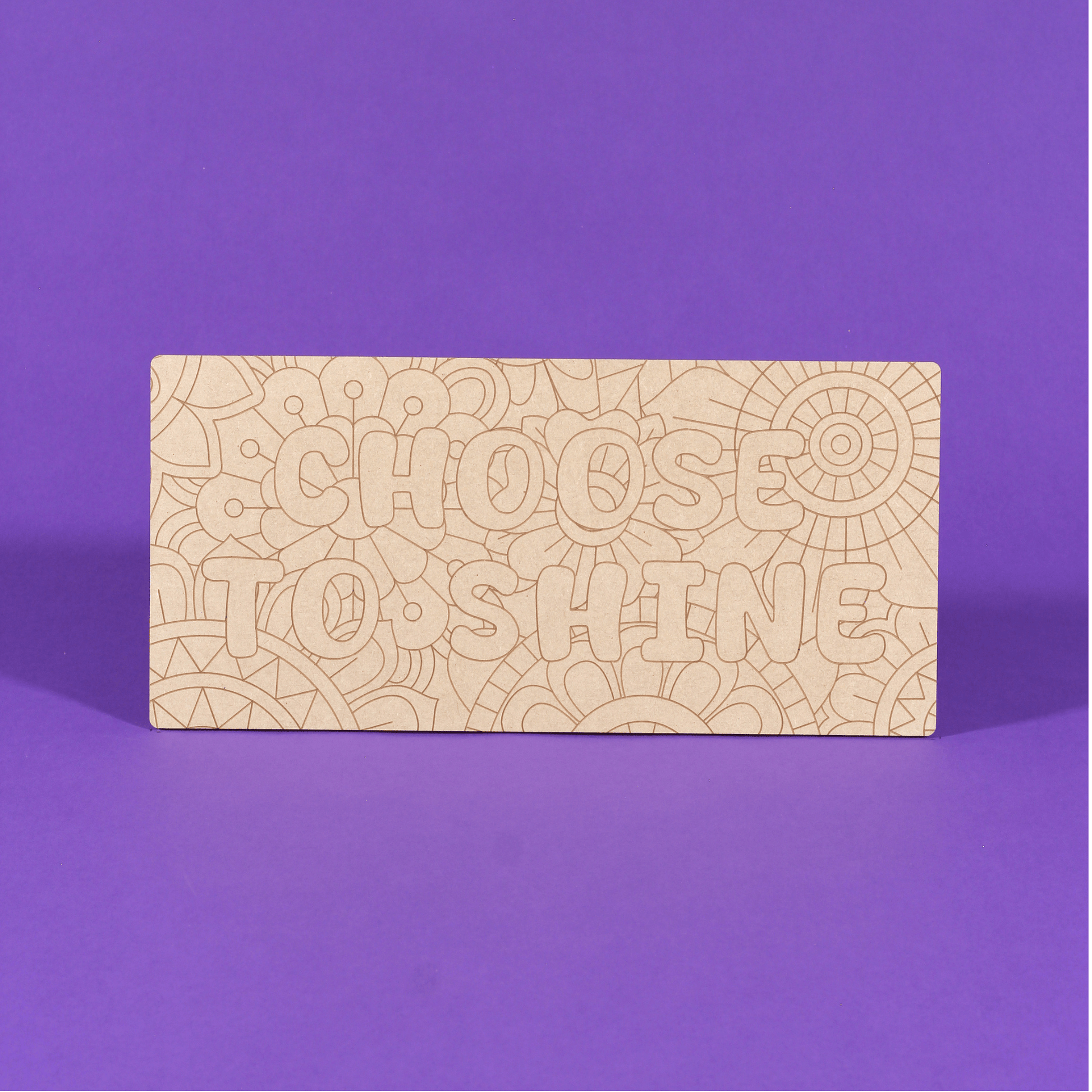 Choose To Shine Engraved Quote Art Board