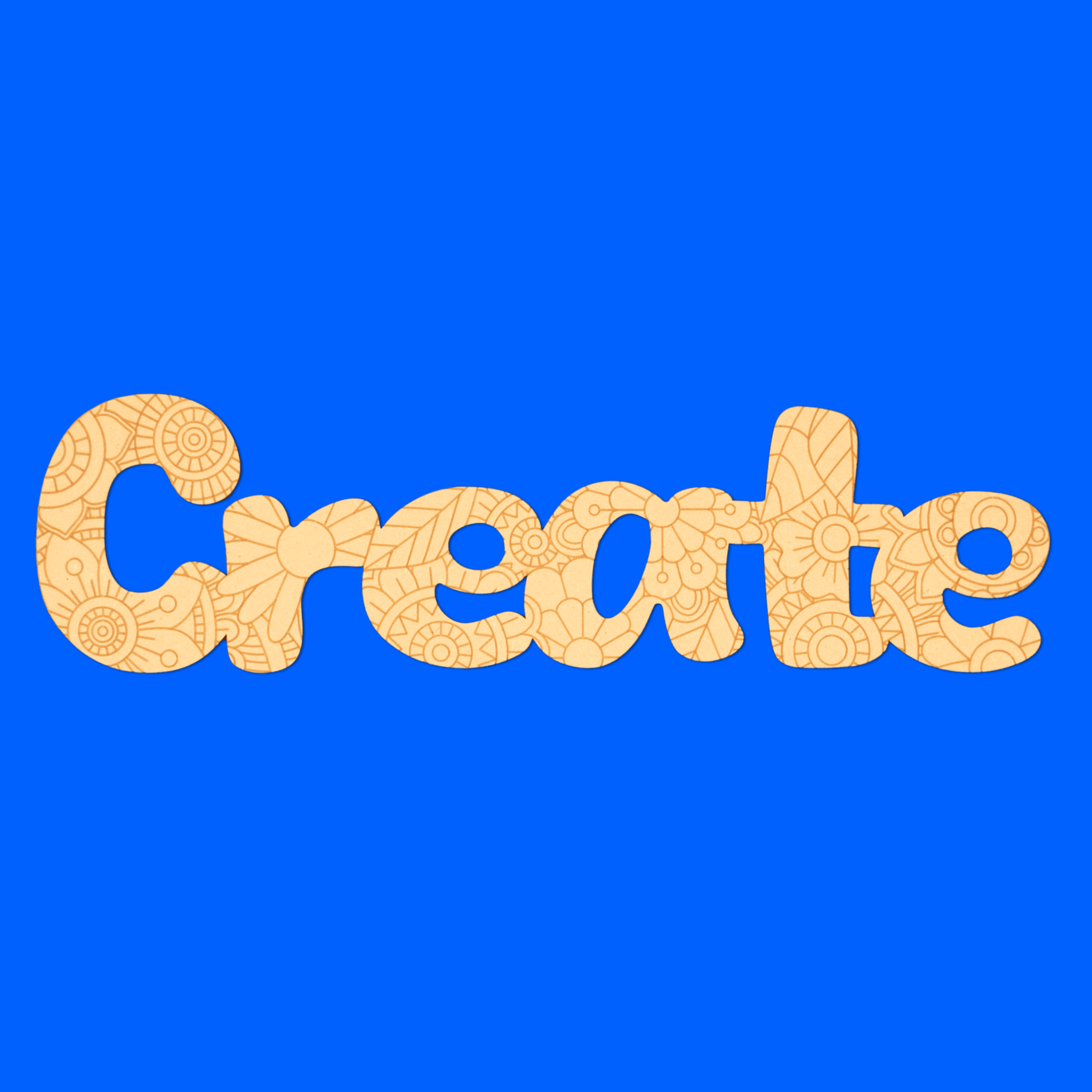 “Create” Engraved MDF Art Board