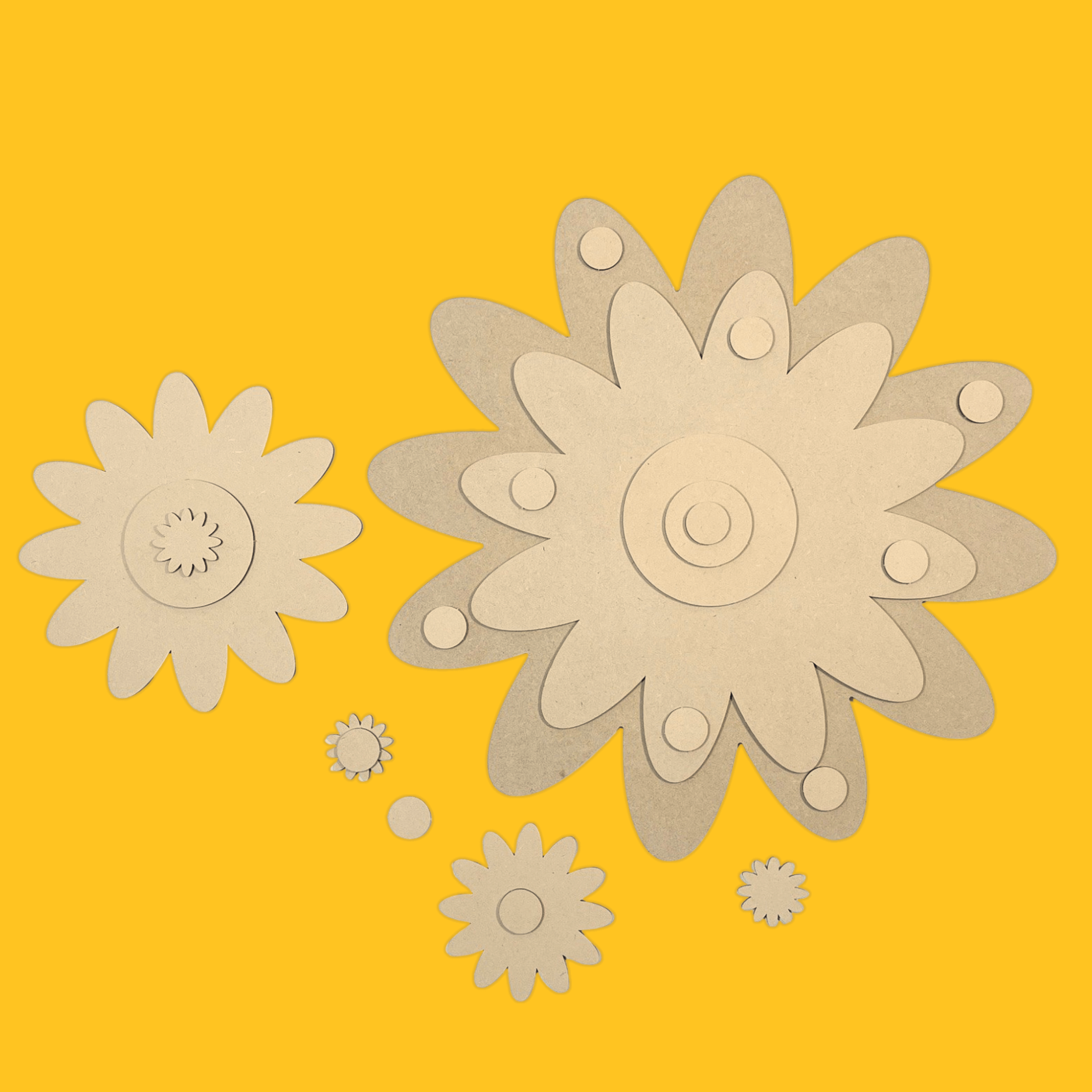 "Daisy" Flowers layered DIY Decor