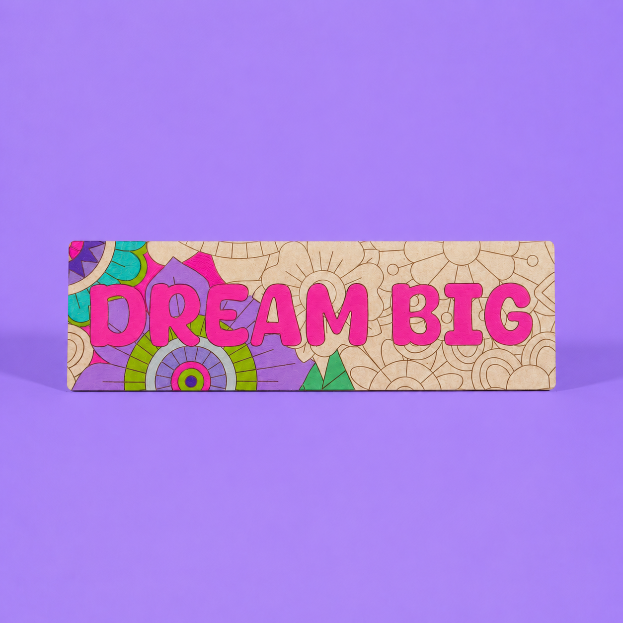 Dream Big Engraved Quote Art Board