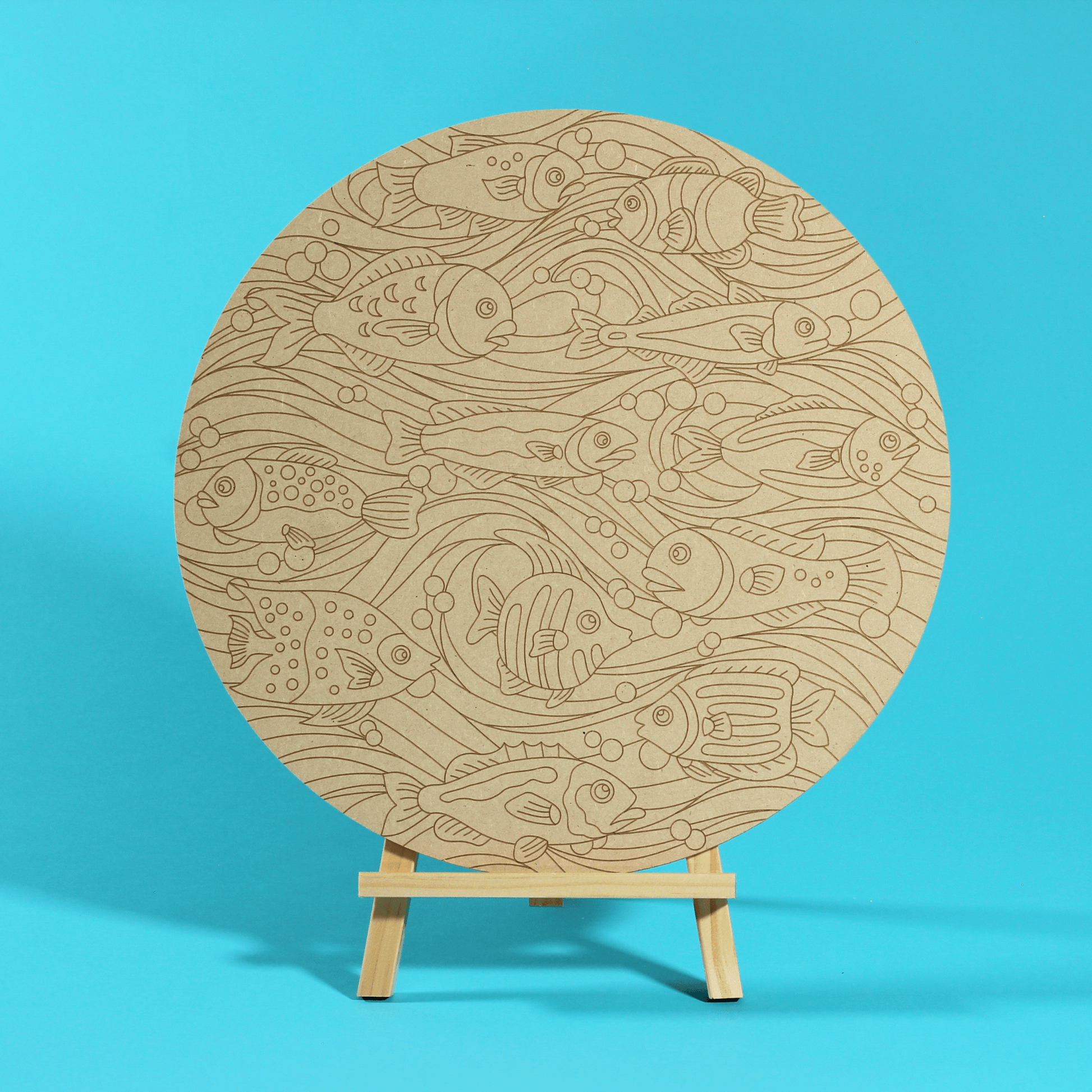 "Drift" Engraved Circle Art Board