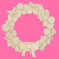 Easter Jumble Engraved Wreath