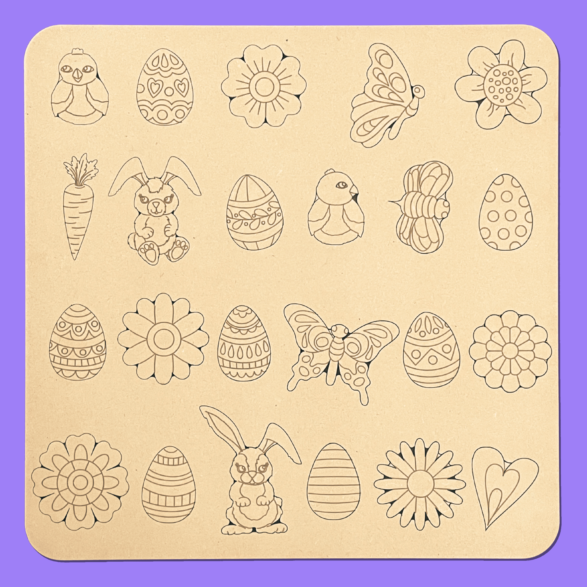 Easter Jumble Engraved Wreath