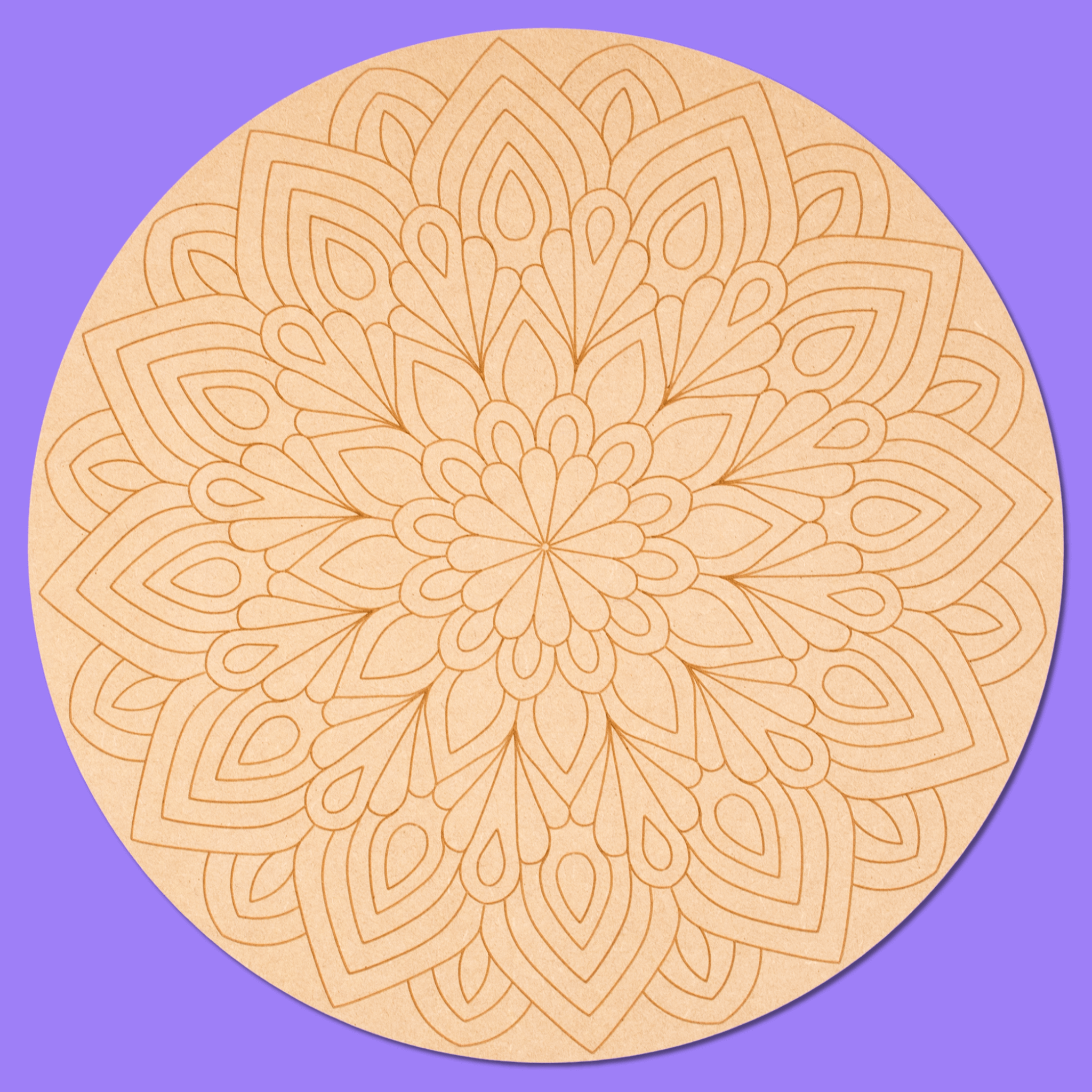 "Echo" Mandala Engraved Circle Art Board