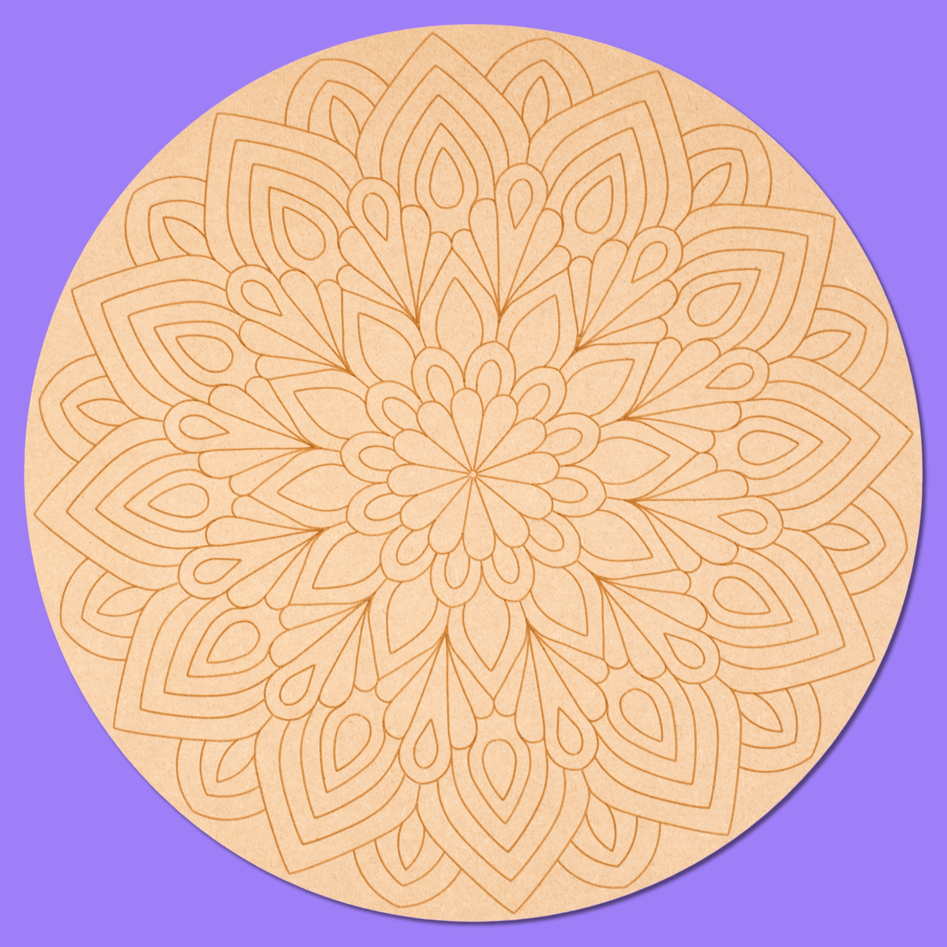 "Echo" Mandala Engraved Circle Art Board