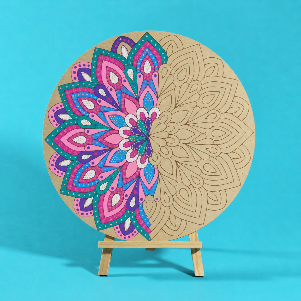 "Echo" Mandala Engraved Circle Art Board