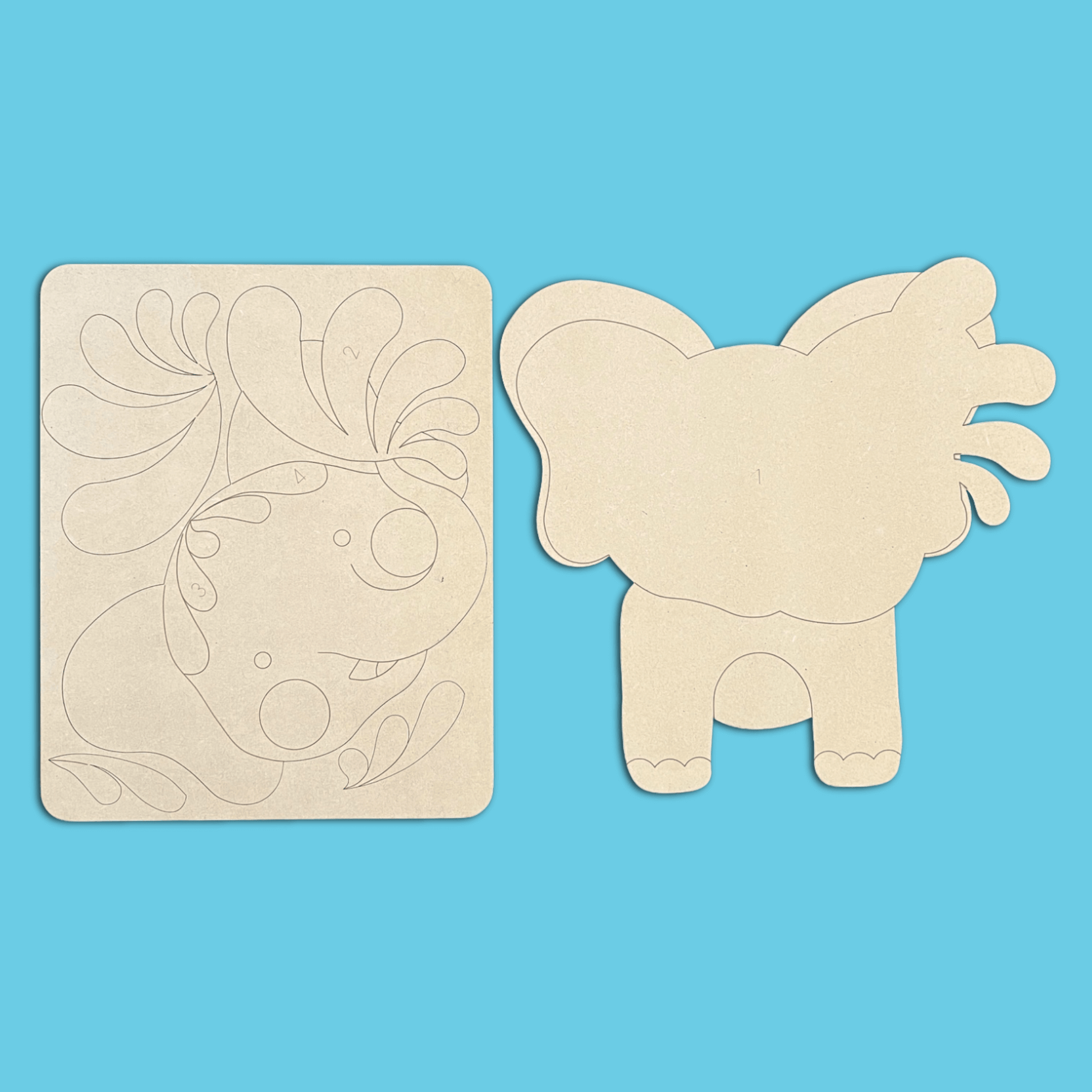 "Elliot" the Elephant Kutopia Kin Layered DIY Decor