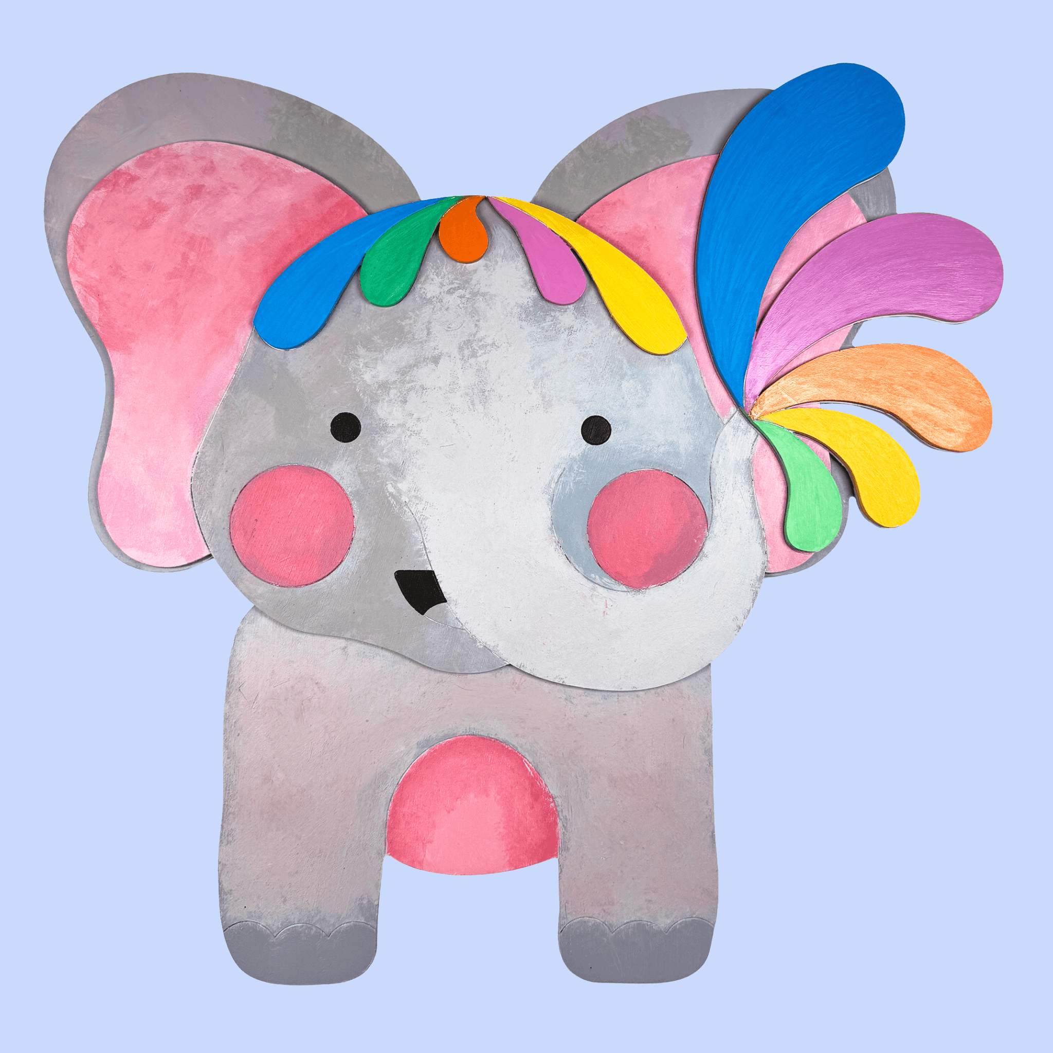 "Elliot" the Elephant Kutopia Kin Layered DIY Decor