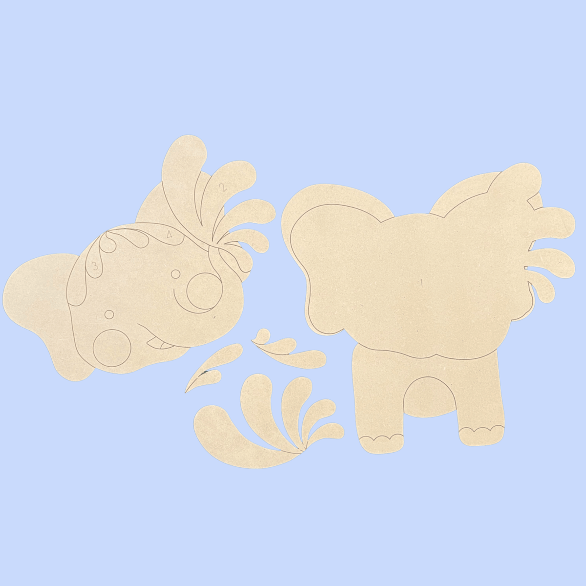 "Elliot" the Elephant Kutopia Kin Layered DIY Decor