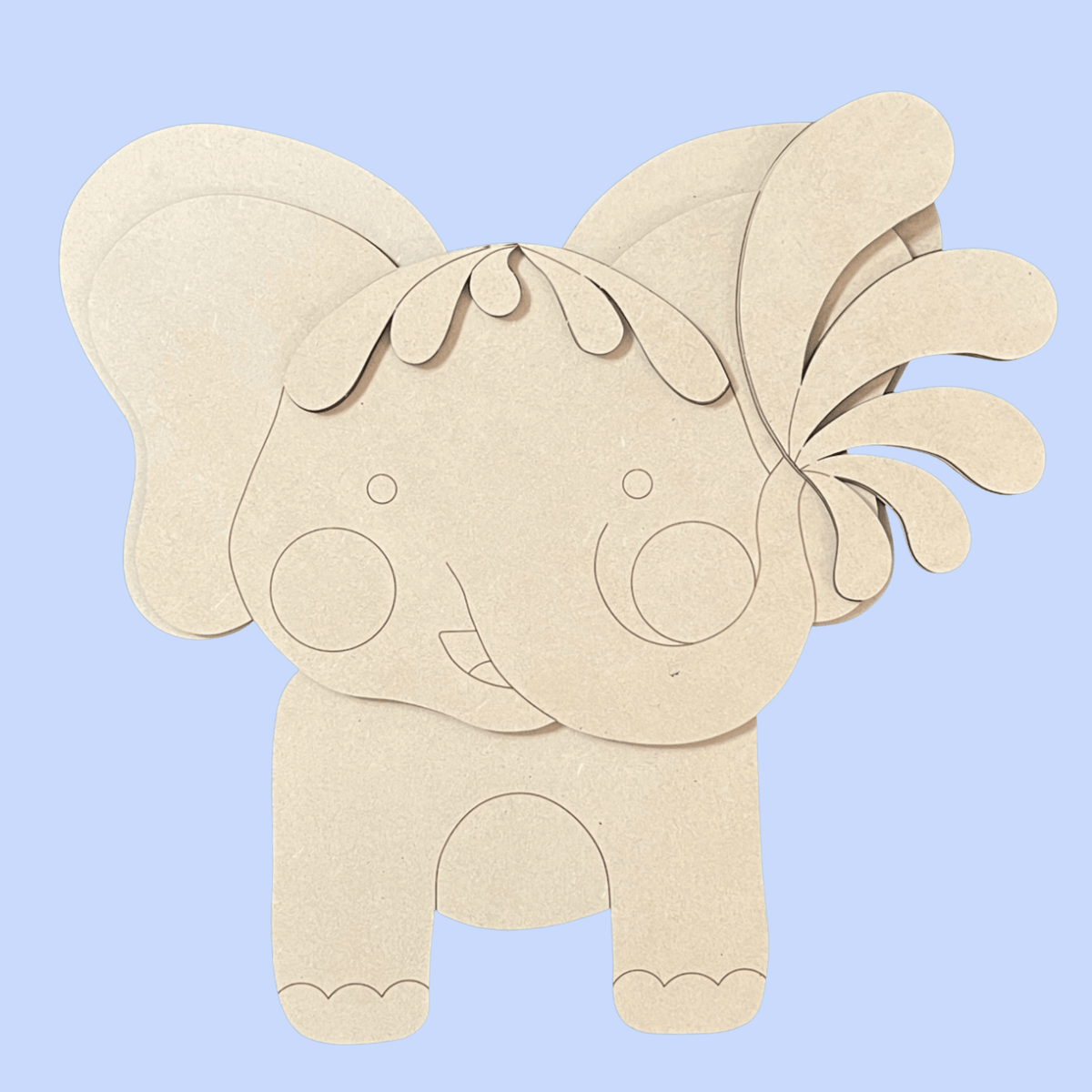 "Elliot" the Elephant Kutopia Kin Layered DIY Decor