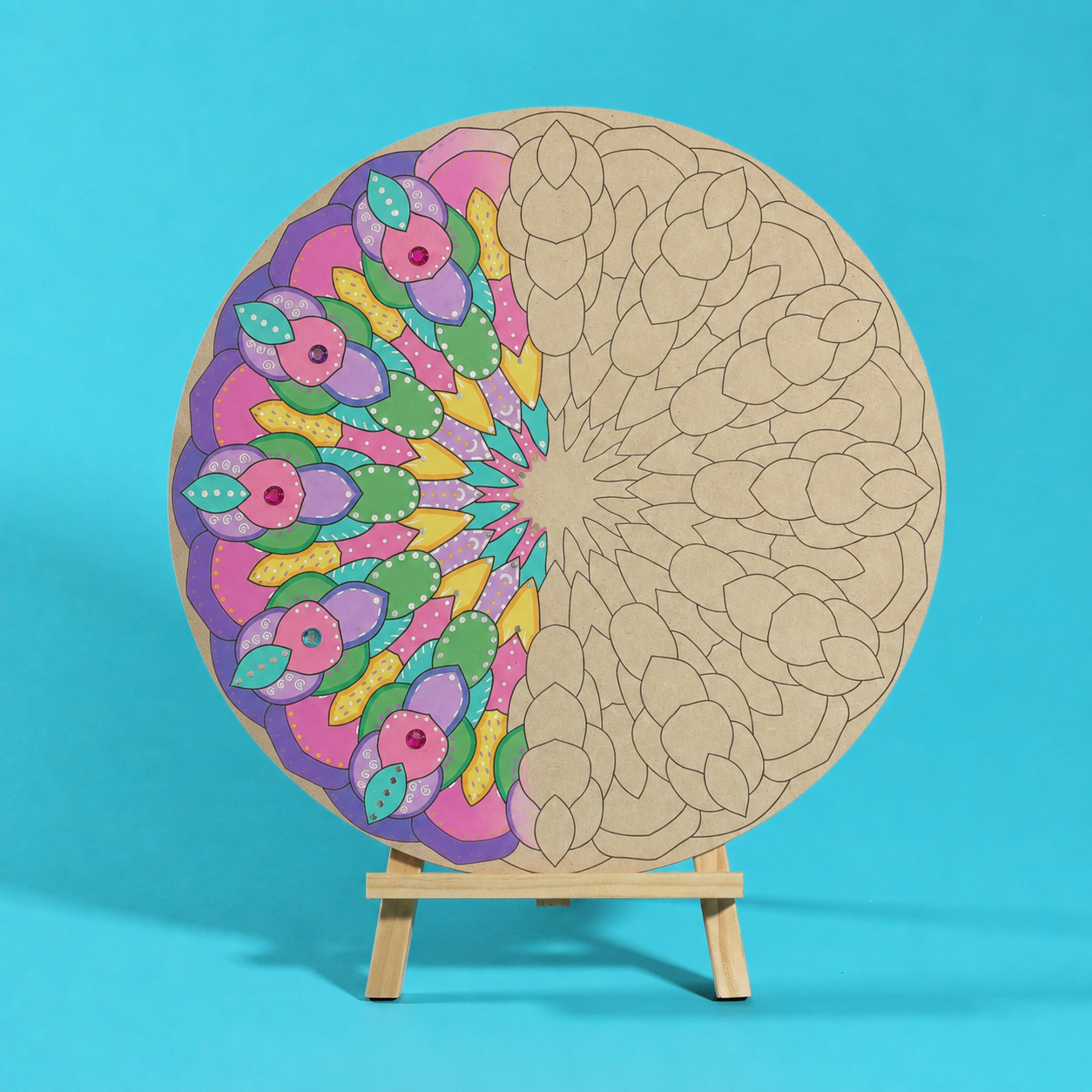 "Ember" Mandala Engraved Circle Art Board