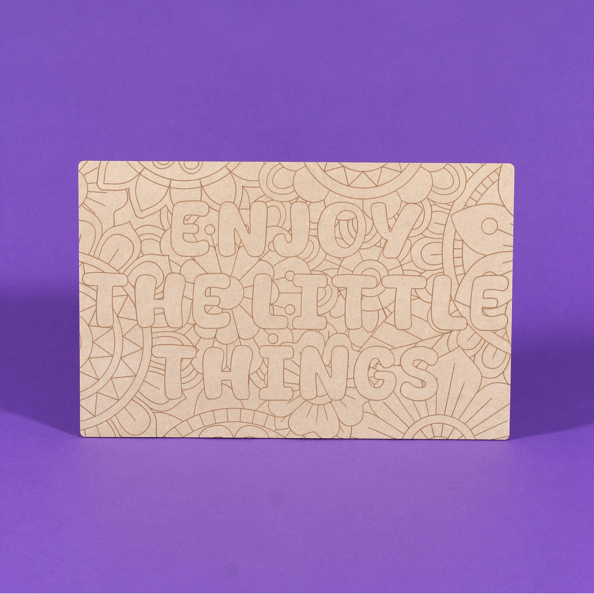 Enjoy The Little Things Engraved Quote Art Board