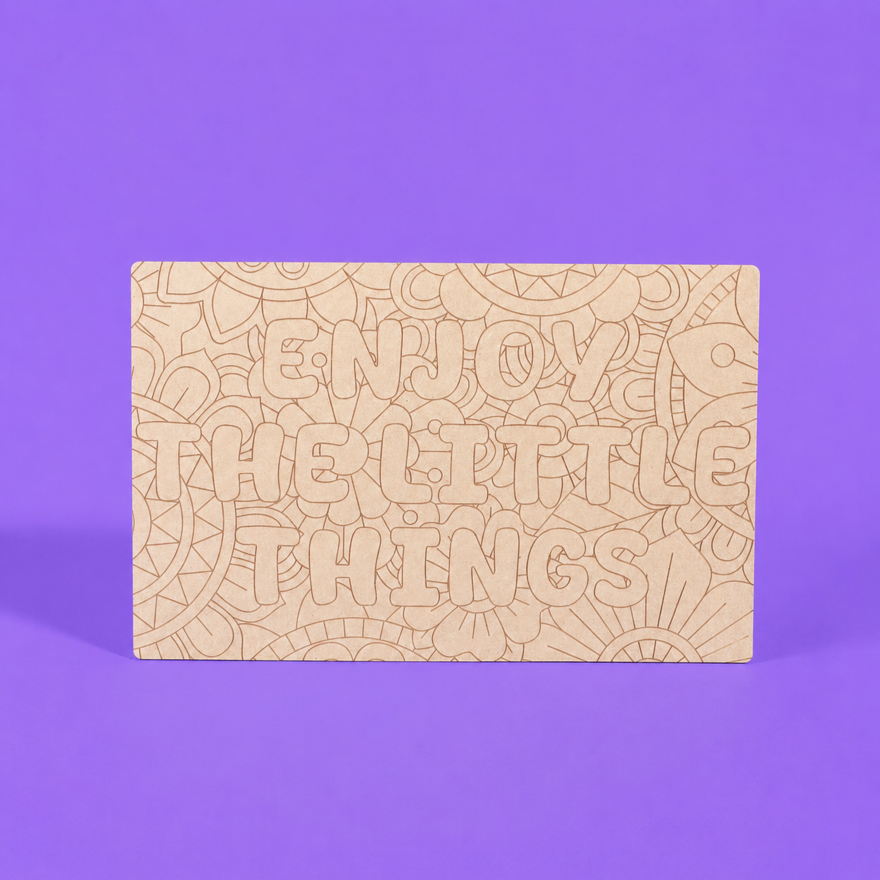 Enjoy The Little Things Engraved Quote Art Board
