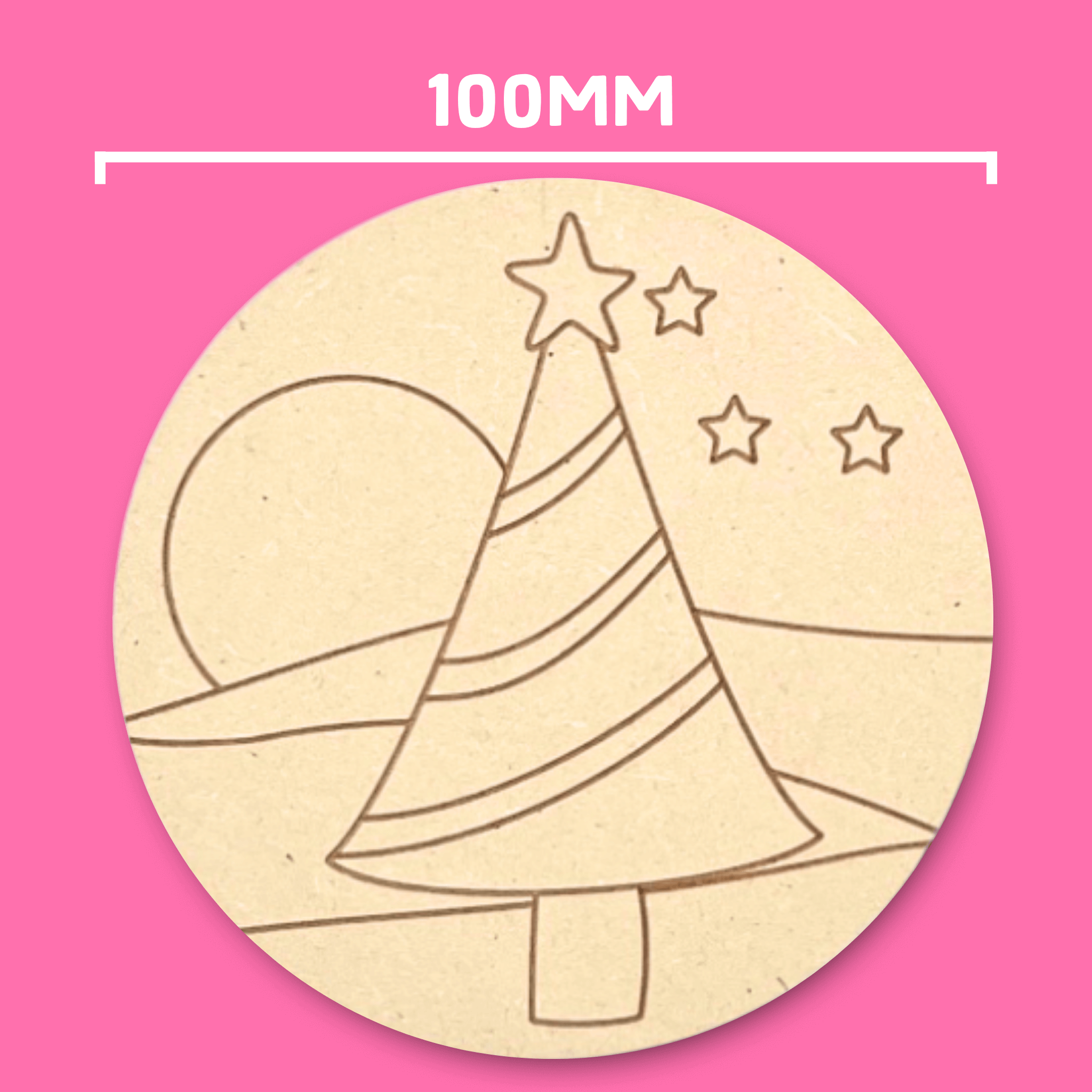 Evergreen Magic Christmas Tree Coasters set of 8