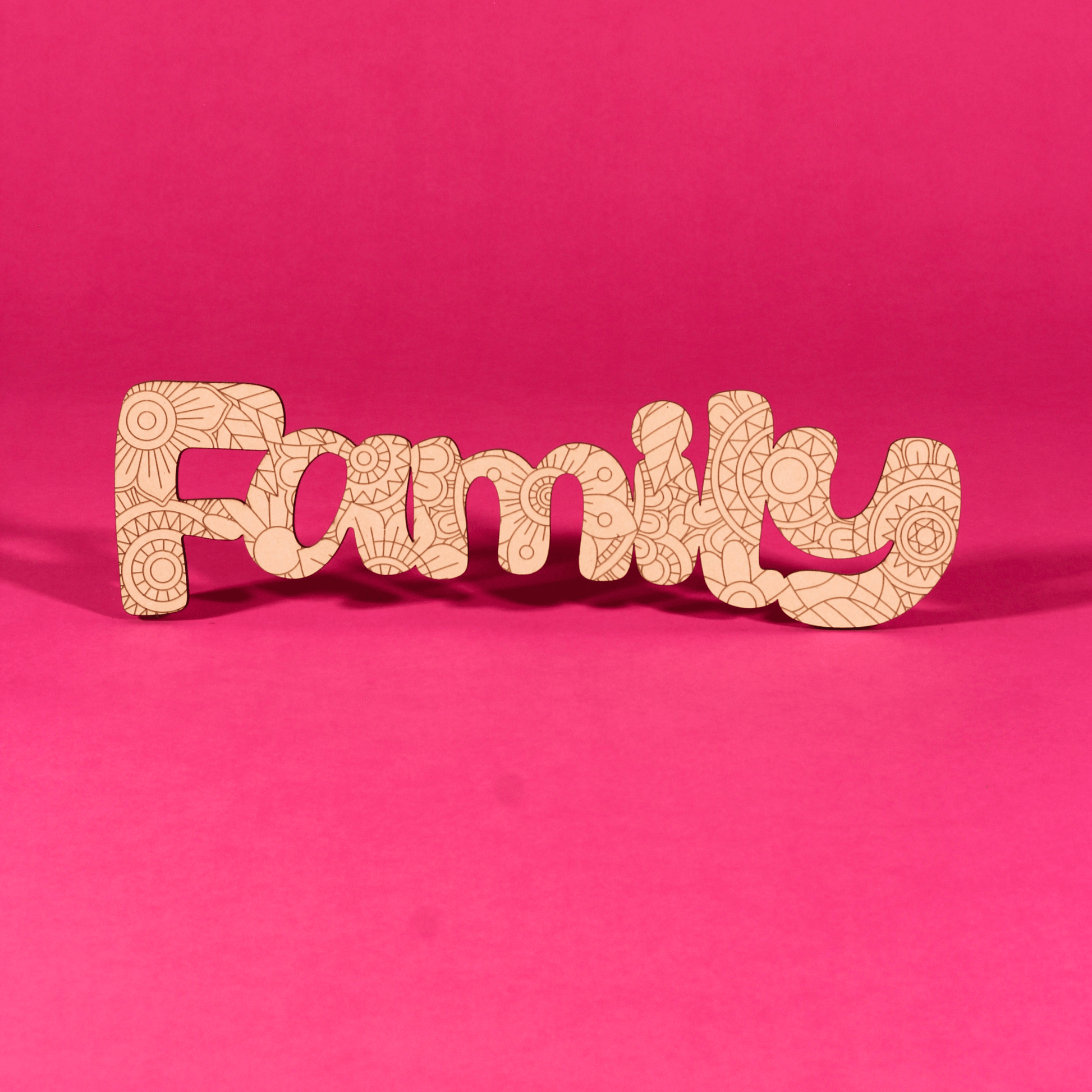 “Family" Engraved MDF Art Board