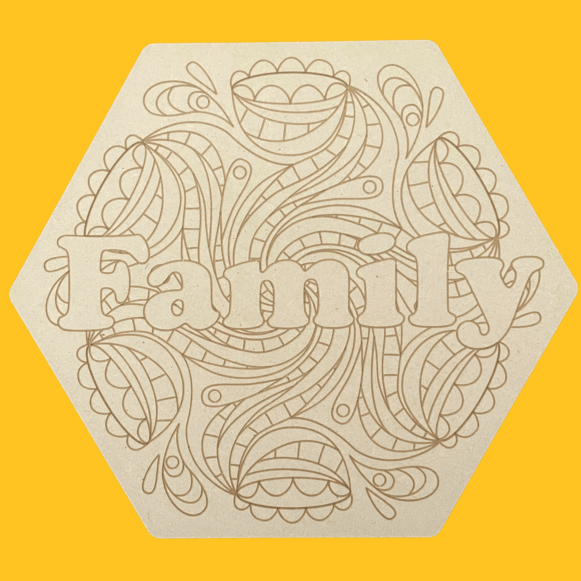 Family Deco Tiles Engraved Art Board Set