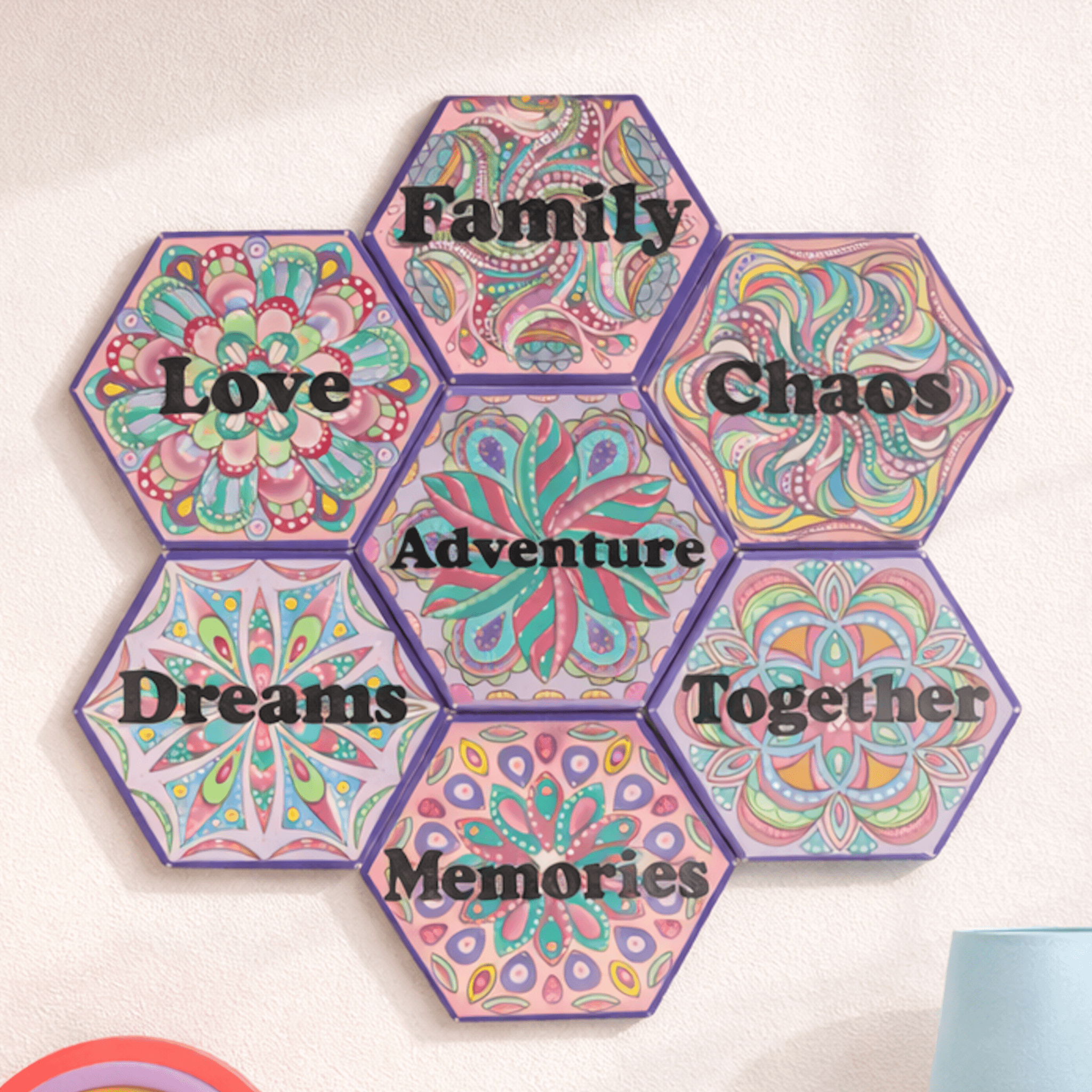 Family Deco Tiles Engraved Art Board Set
