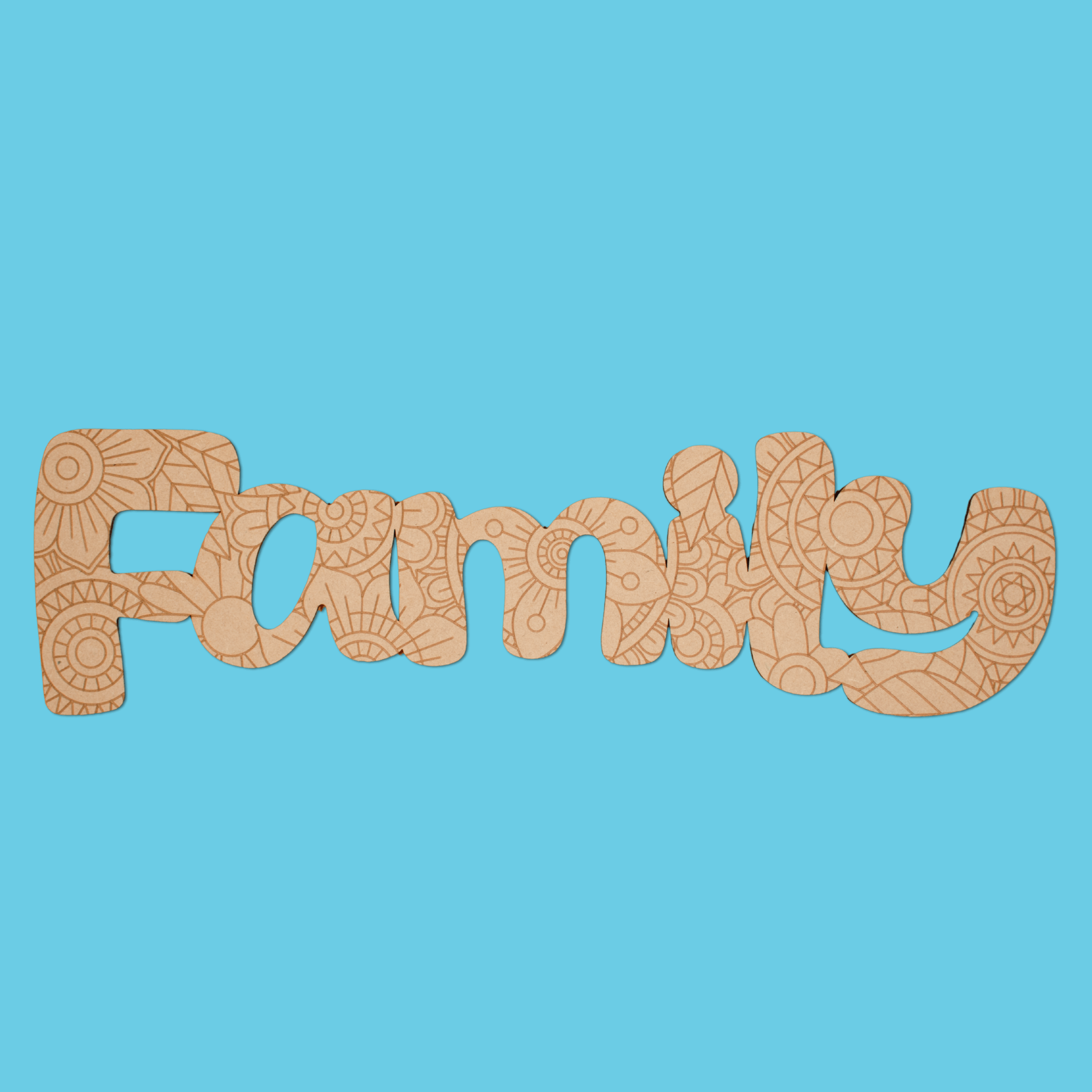 “Family" Engraved MDF Art Board