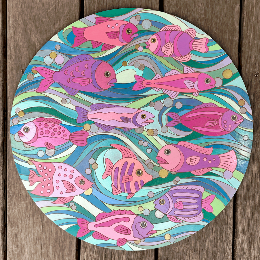 UGC photo for "Jolly Tangle" Christmas Engraved Circle Art Board