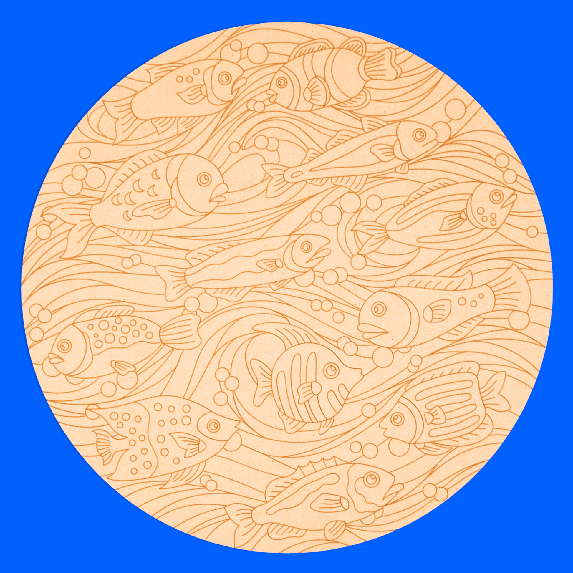 "Drift" Engraved Circle Art Board