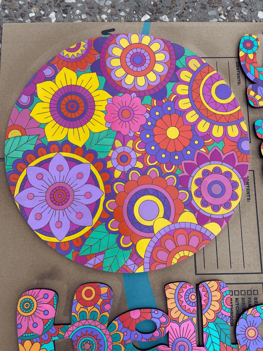 UGC photo for "Jolly Tangle" Christmas Engraved Circle Art Board