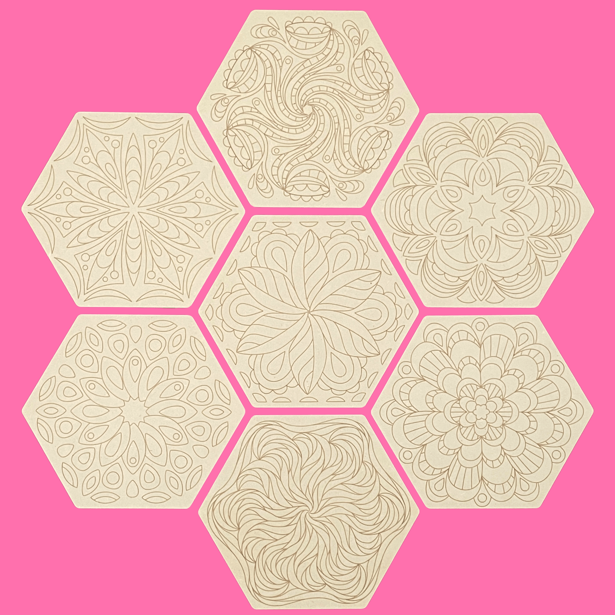 Flow Deco Tiles Engraved Art Board Set