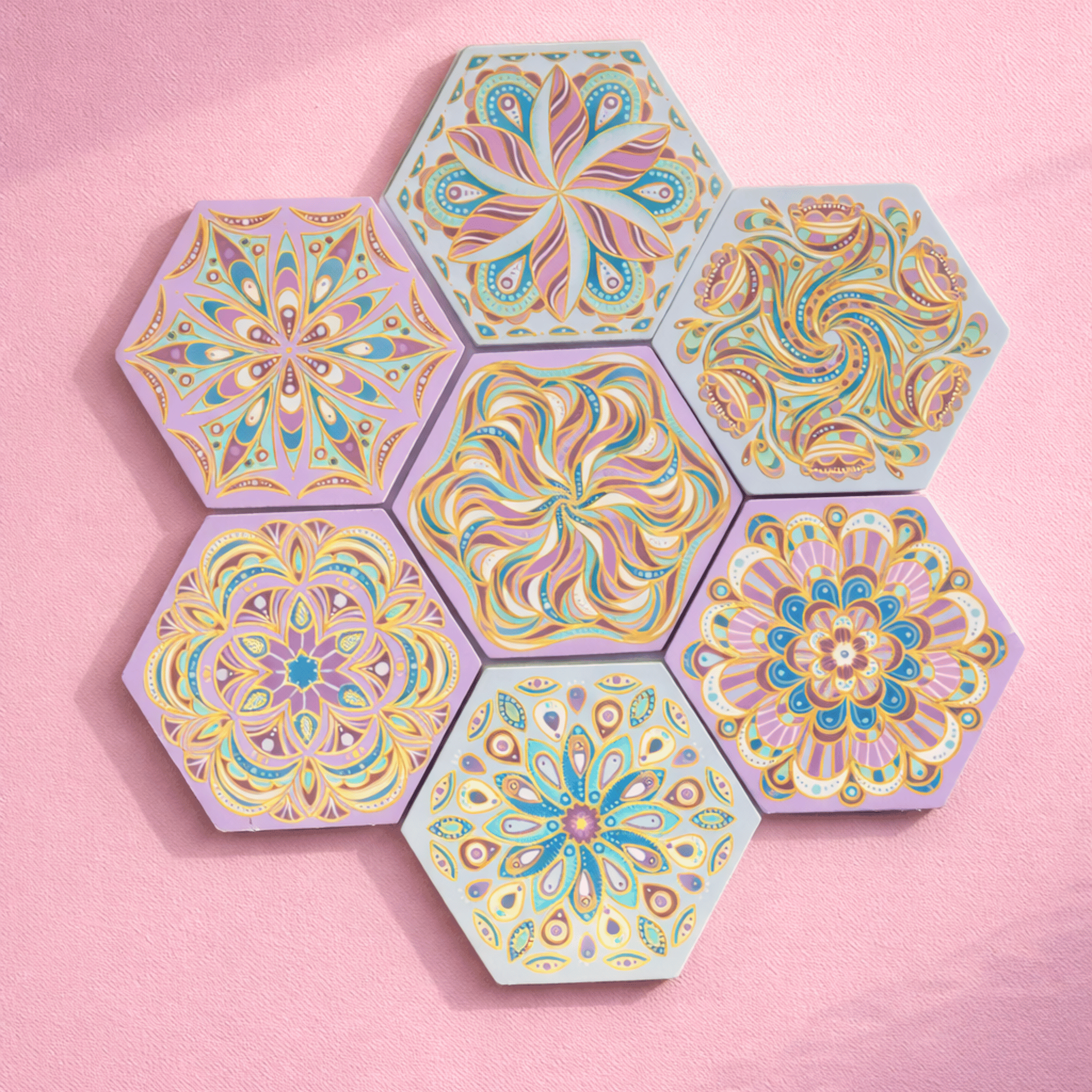 Flow Deco Tiles Engraved Art Board Set