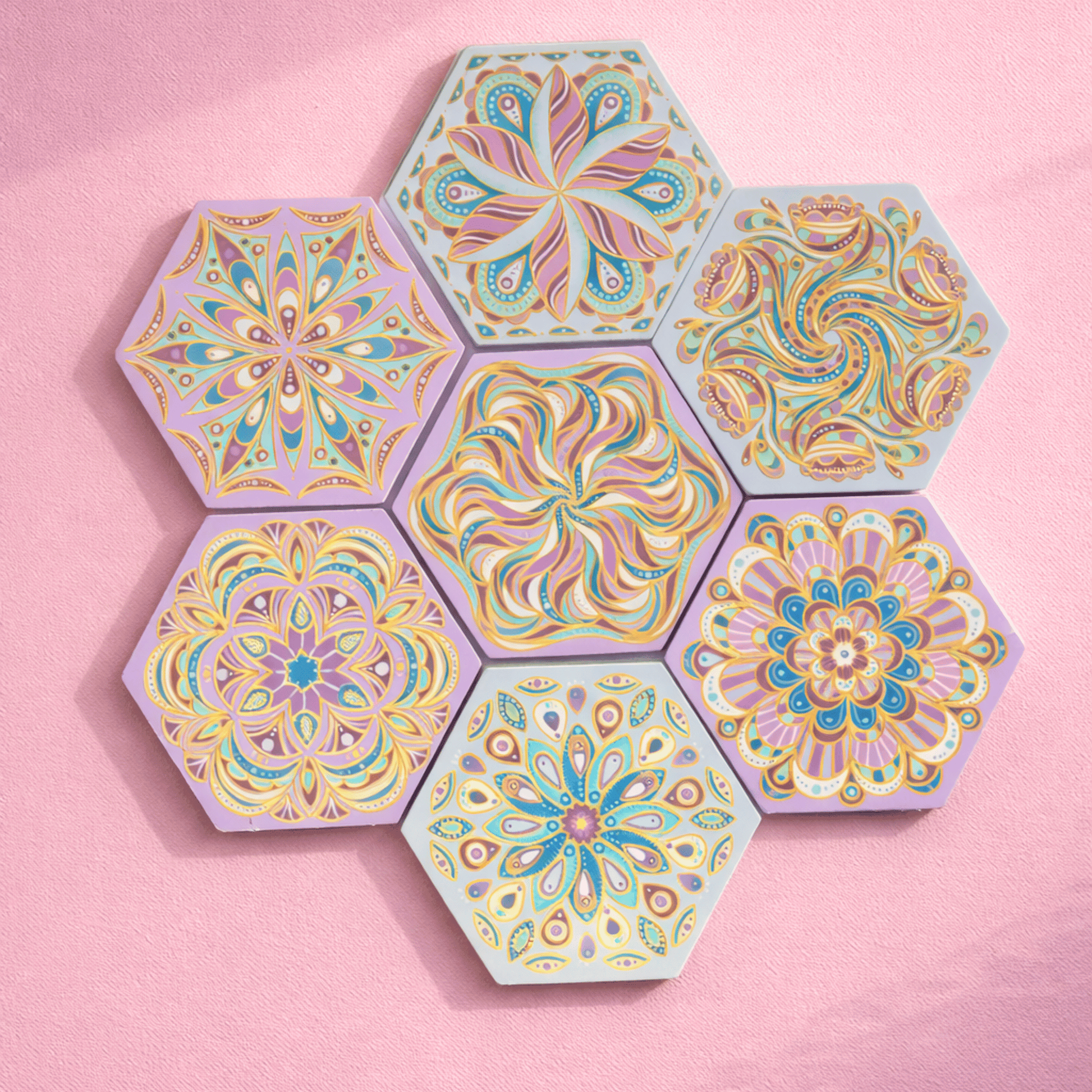 Flow Deco Tiles Engraved Art Board Set