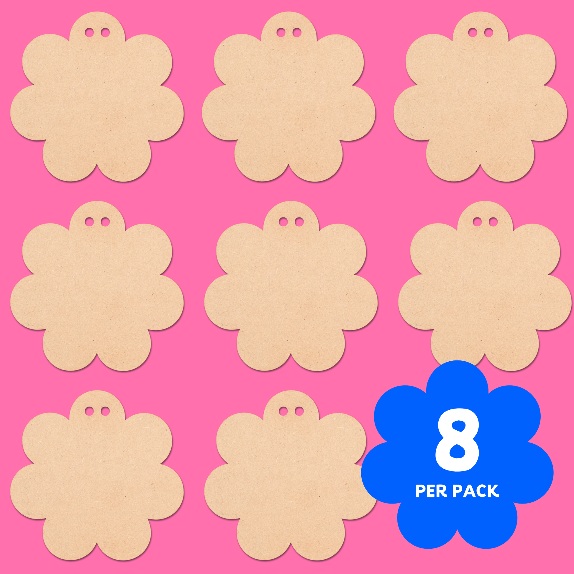 Flower Bunting Blanks - set of 8