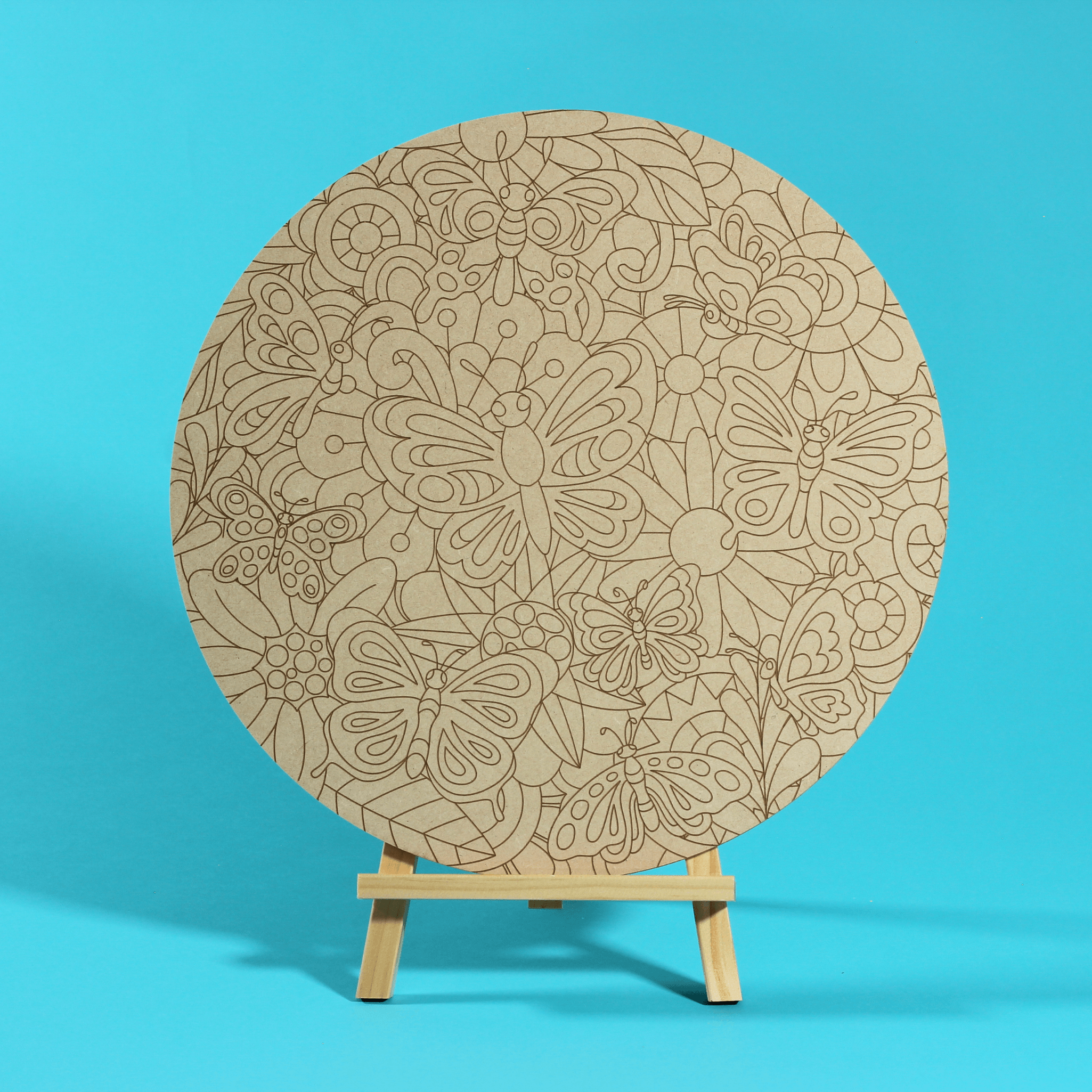 "Flutter" Engraved Circle Art Board