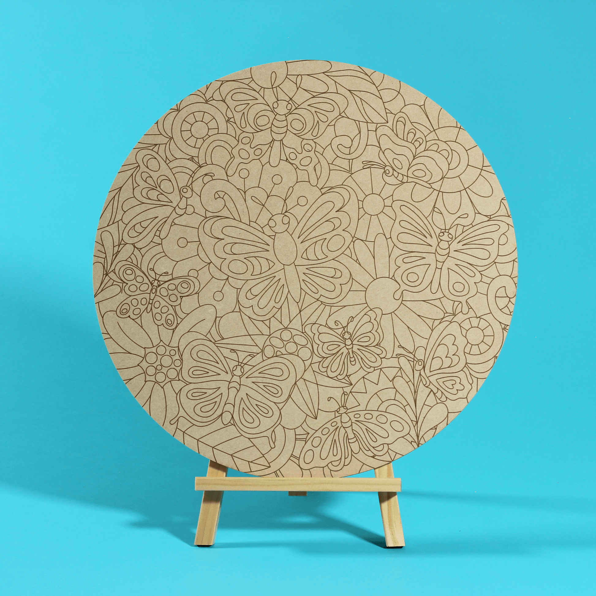 "Flutter" Engraved Circle Art Board