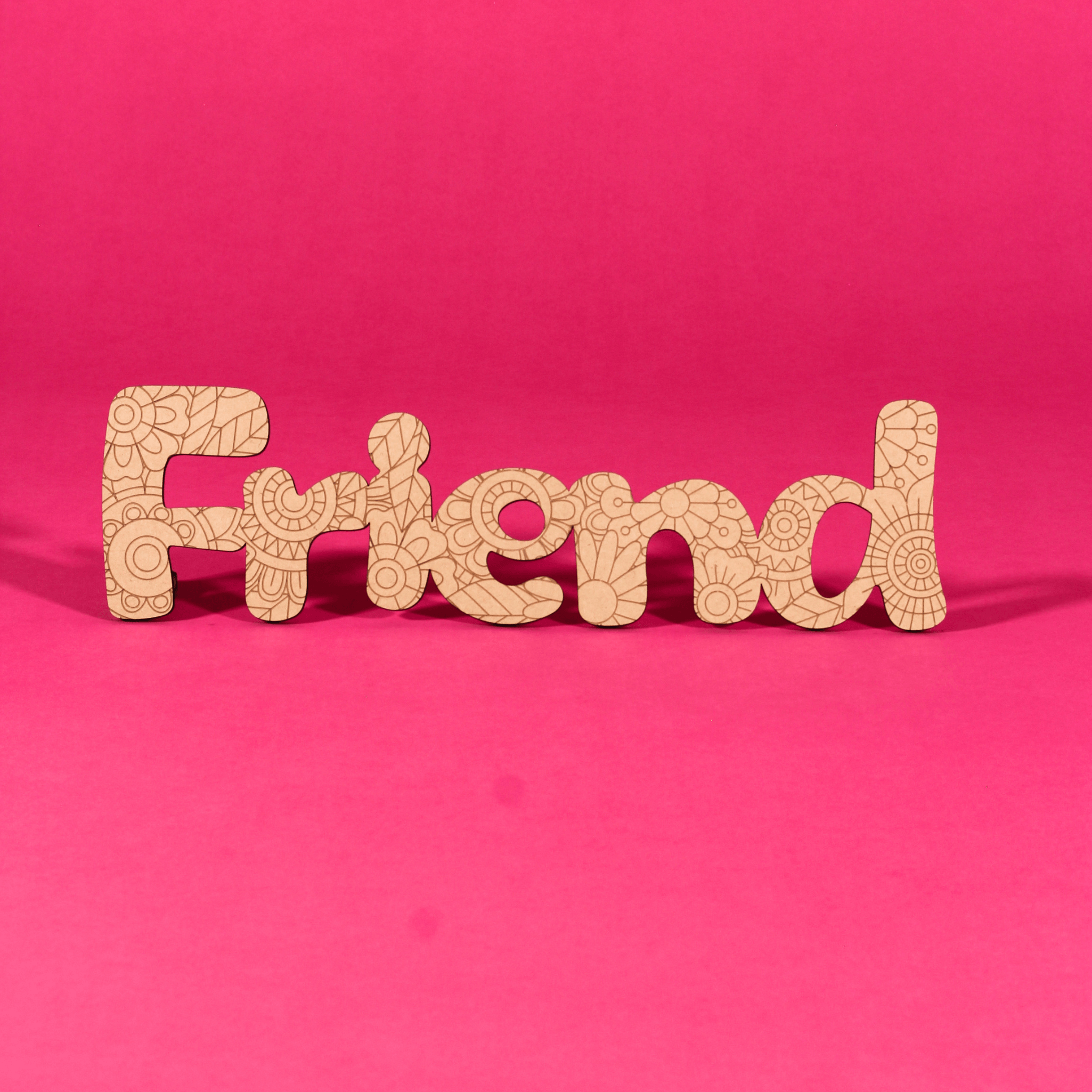 "Friend" Engraved Word Art Board