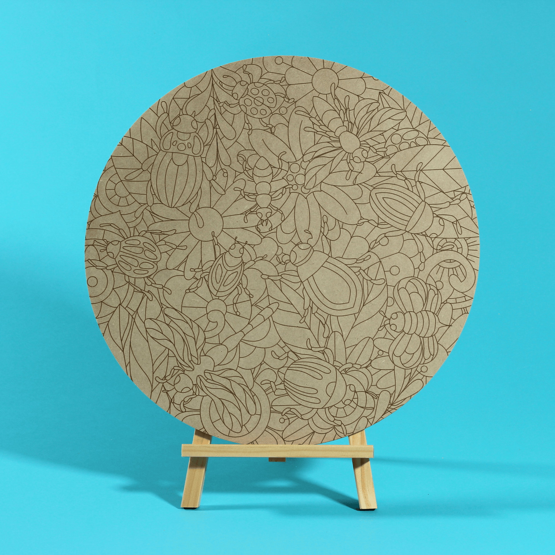 "Garden" Engraved Circle Art Board