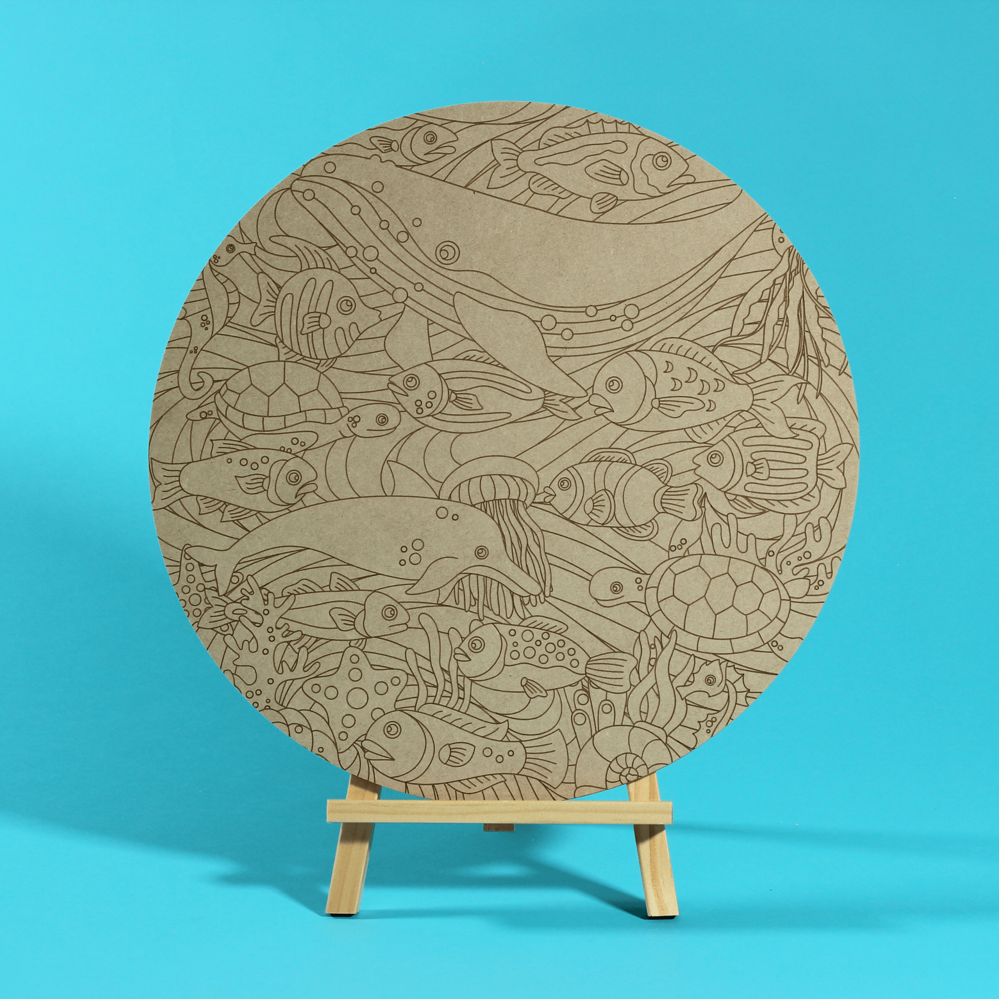 "Gather" Engraved Circle Art Board