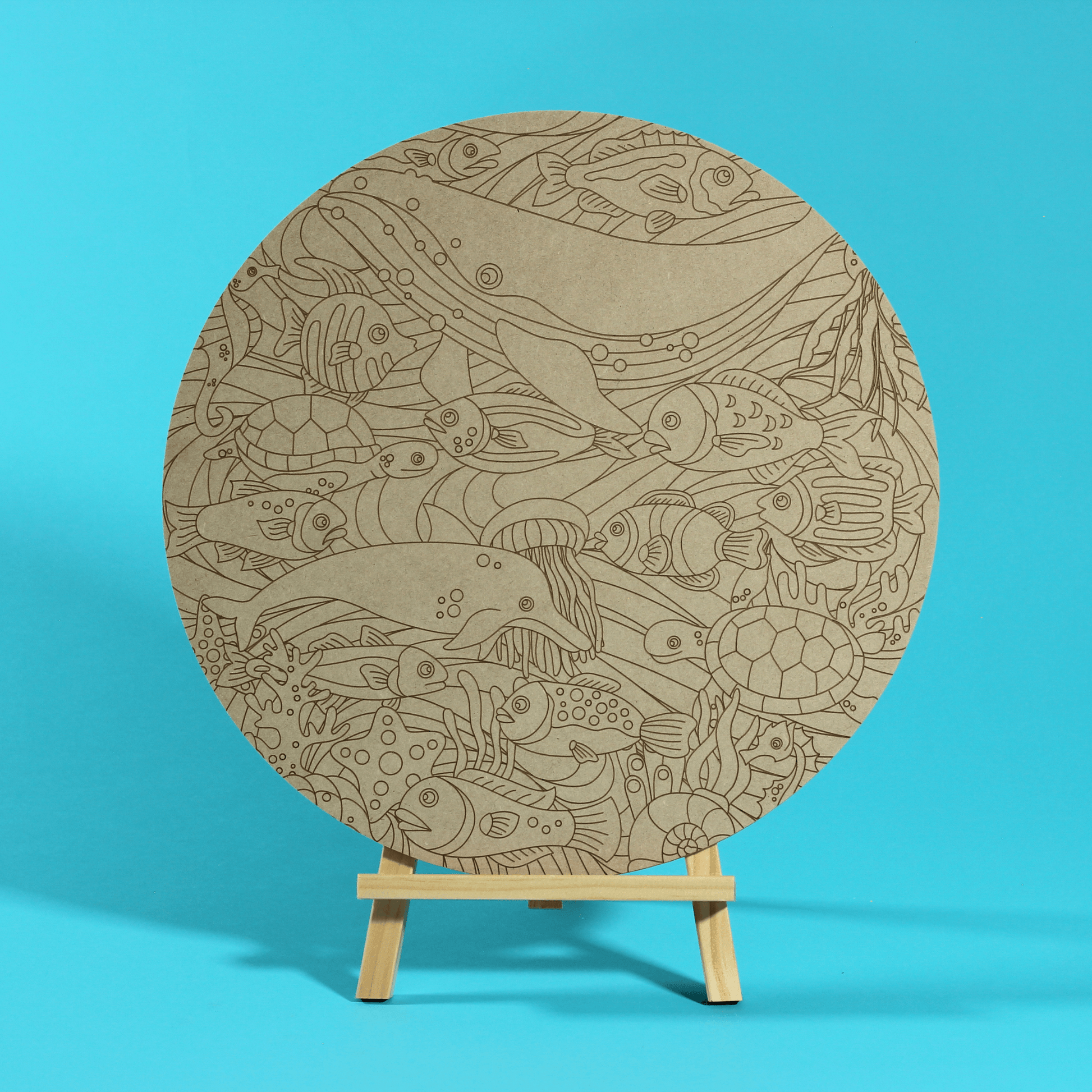 "Gather" Engraved Circle Art Board