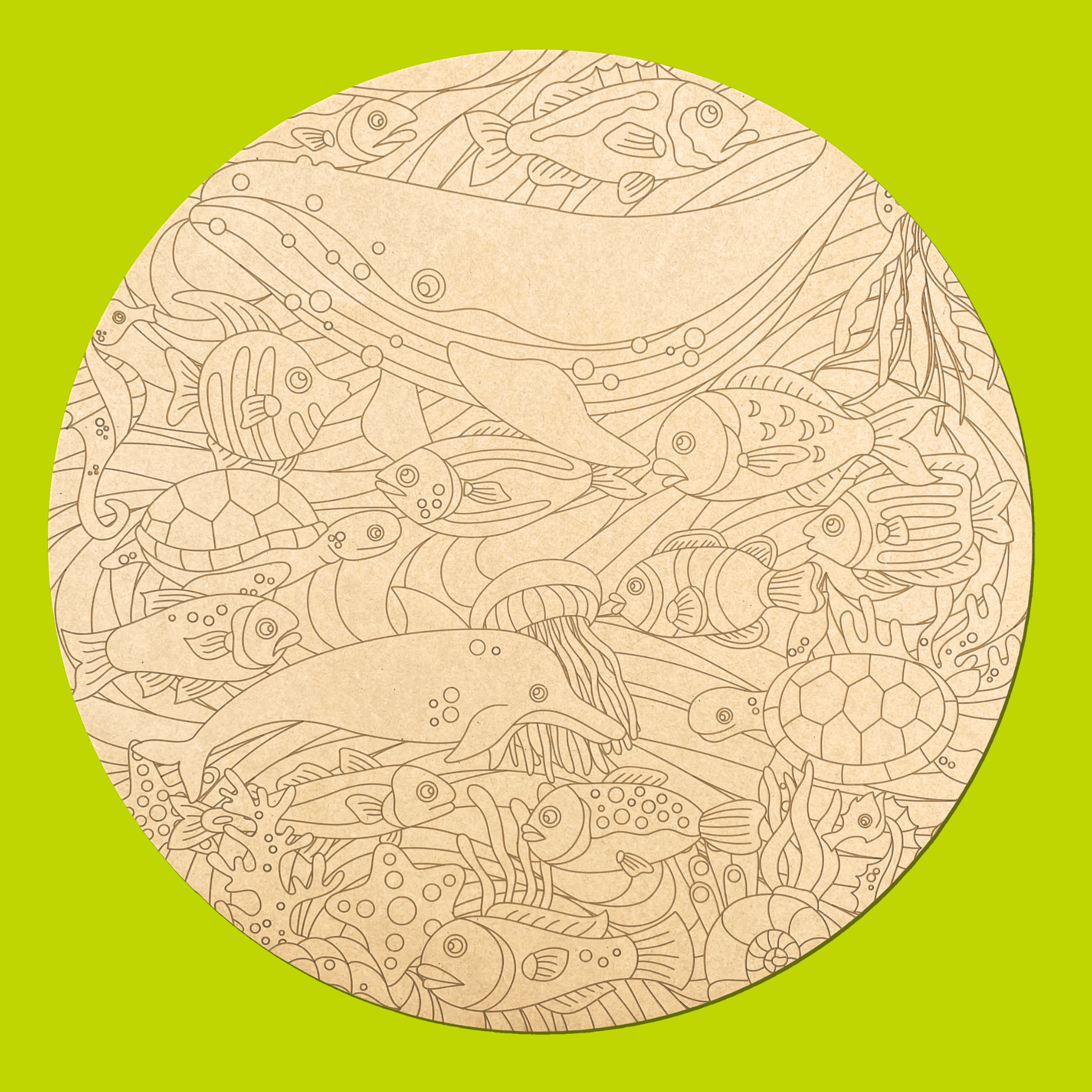 "Gather" Engraved Circle Art Board