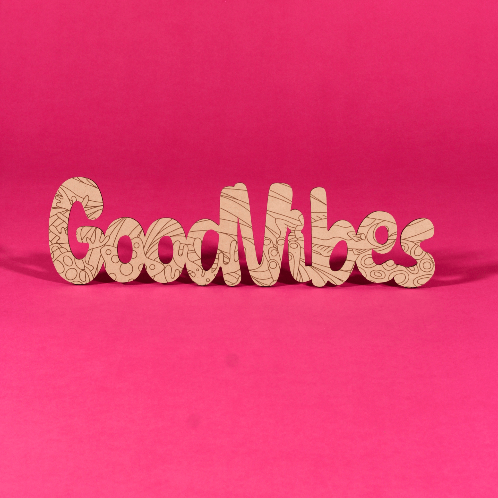 "Good Vibes" Engraved MDF Art Board
