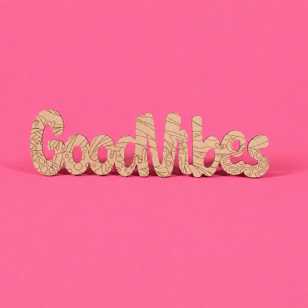"Good Vibes" Engraved MDF Art Board
