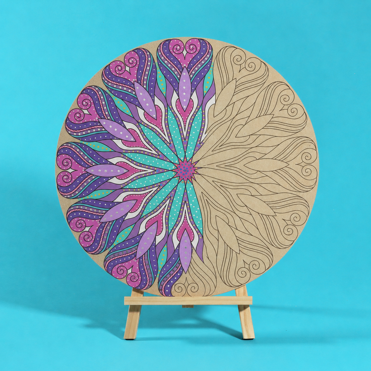 "Grace" Mandala Engraved Circle Art Board