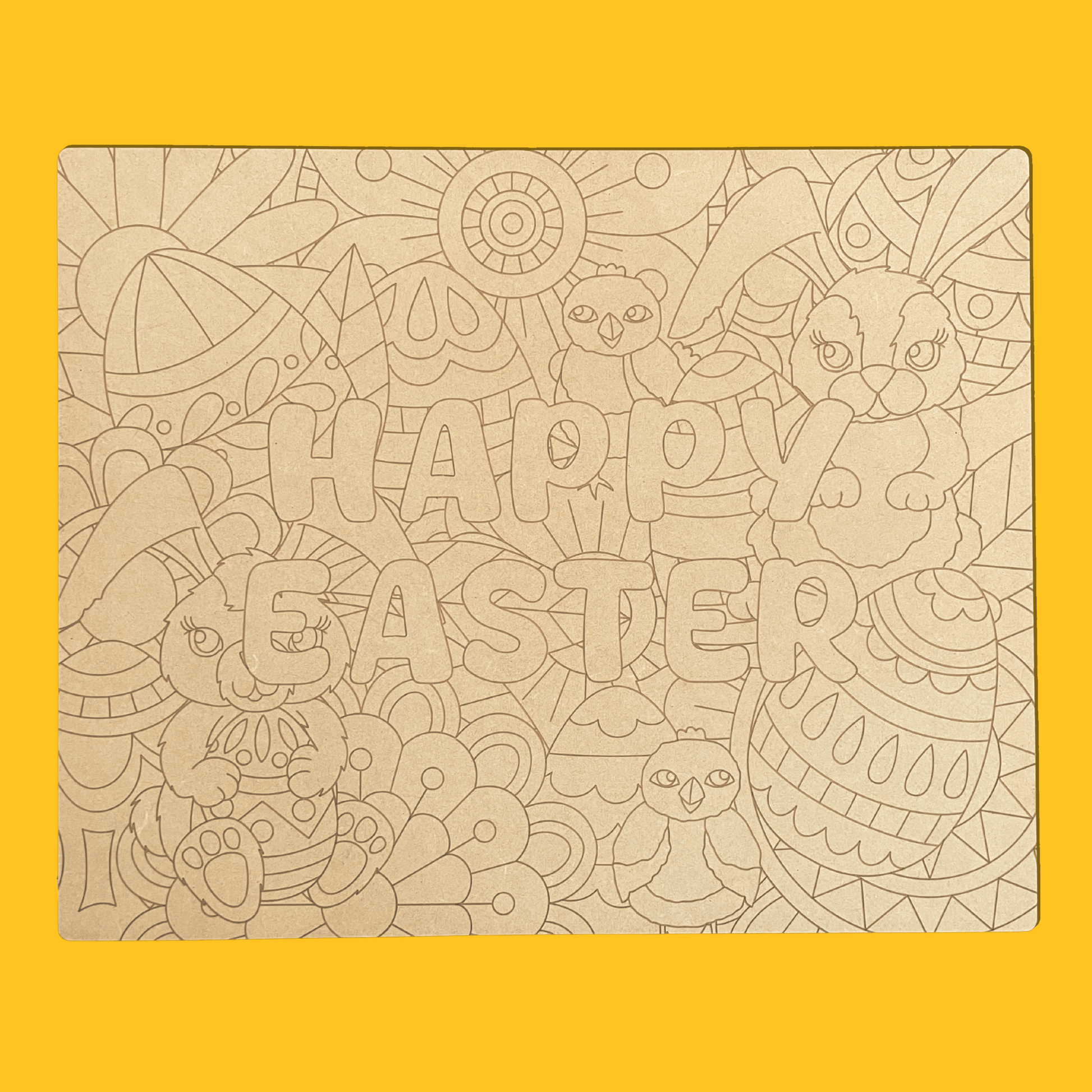 Happy Easter Engraved Board