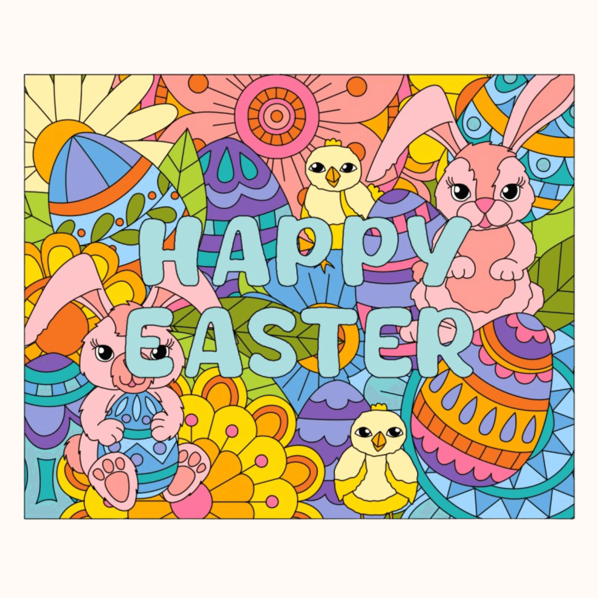 Happy Easter Engraved Board