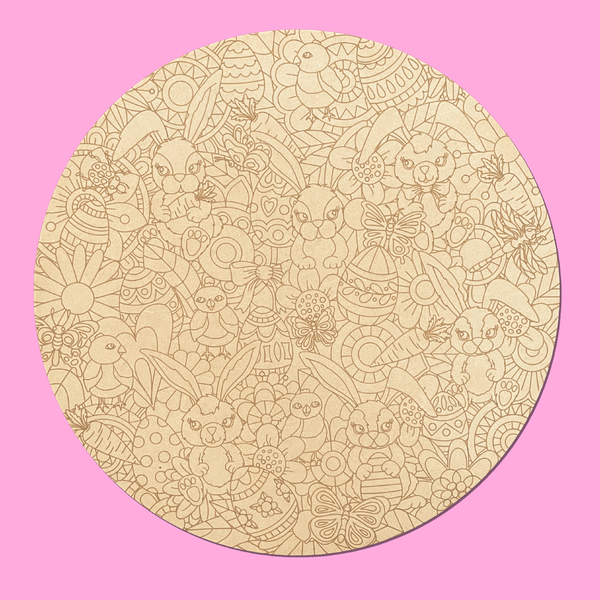 Hoppy Hollow Easter Engraved Art Board