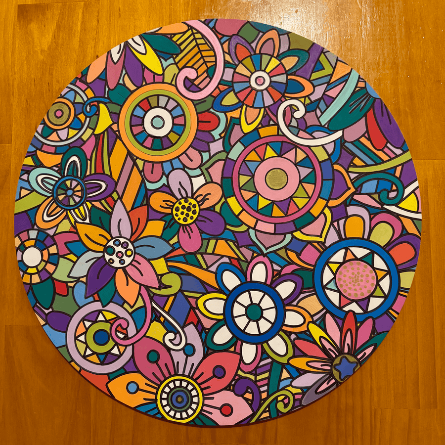 UGC photo for "Jolly Tangle" Christmas Engraved Circle Art Board