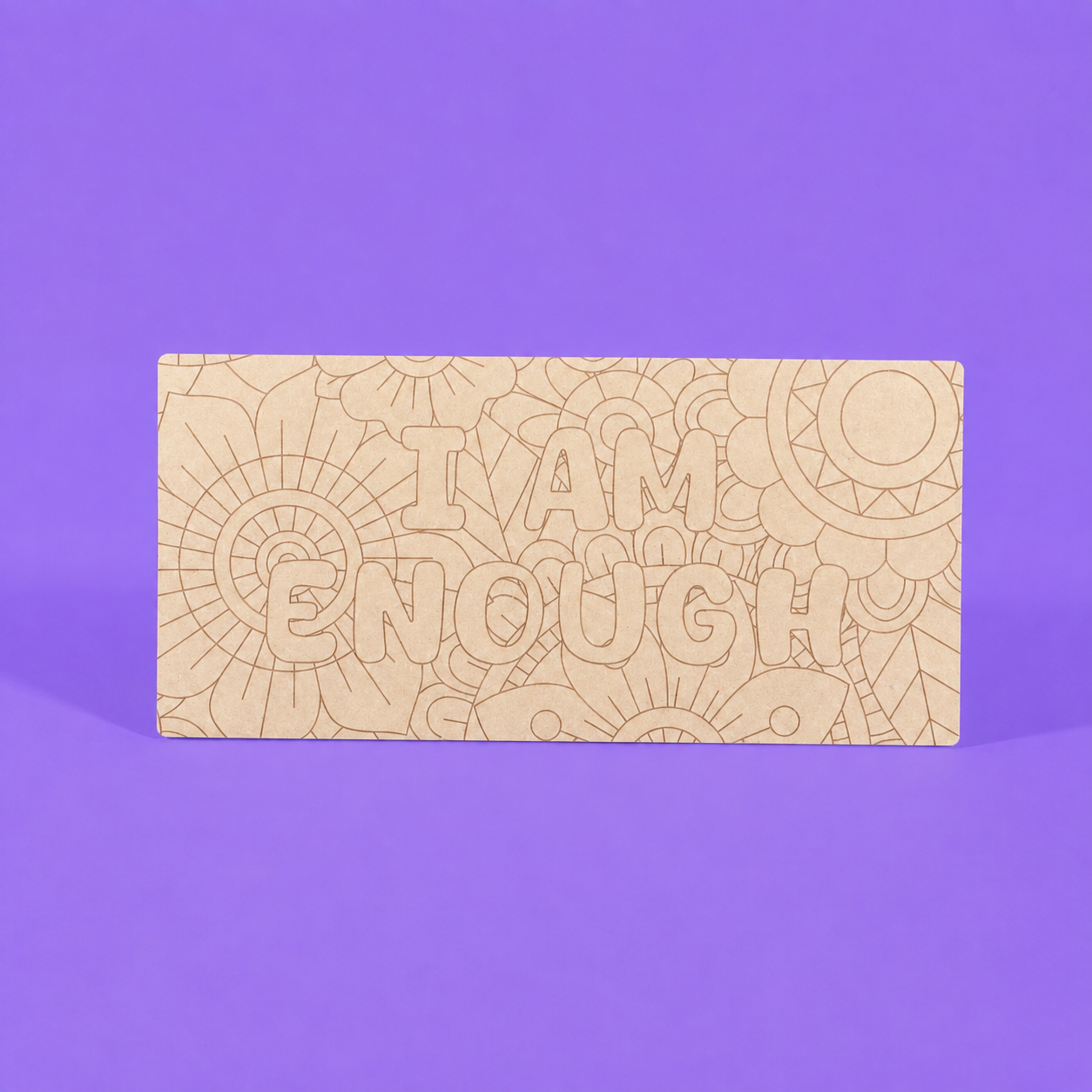 I Am Enough Engraved Quote Art Board