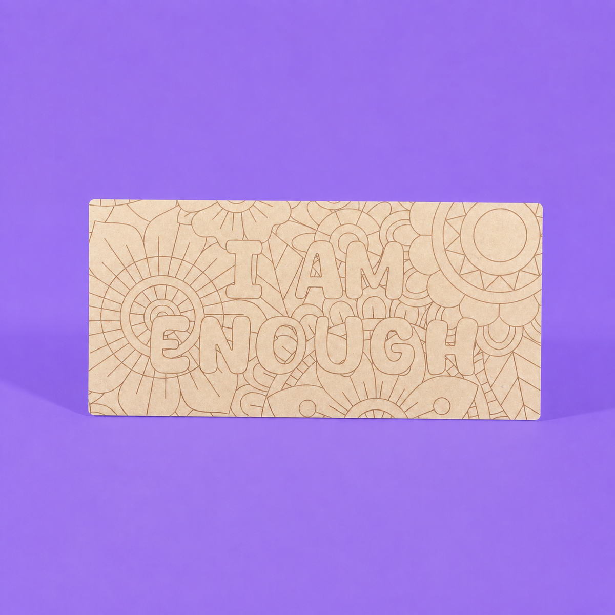 I Am Enough Engraved Quote Art Board